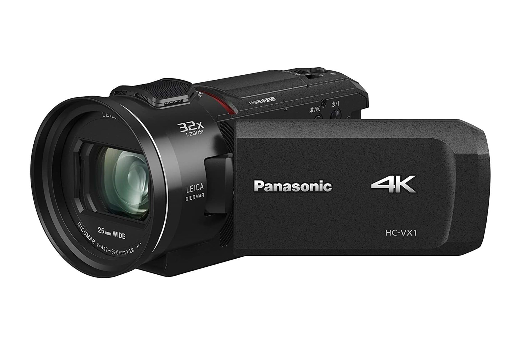 Panasonic PANASONIC HC-VX1 4K Camcorder, 24X LEICA DICOMAR Lens, 1/2.5" BSI Sensor, Three O.I.S. Stabilizer Systems, HDR Mode, Wireless Multi-Camera Capture (USA Black)