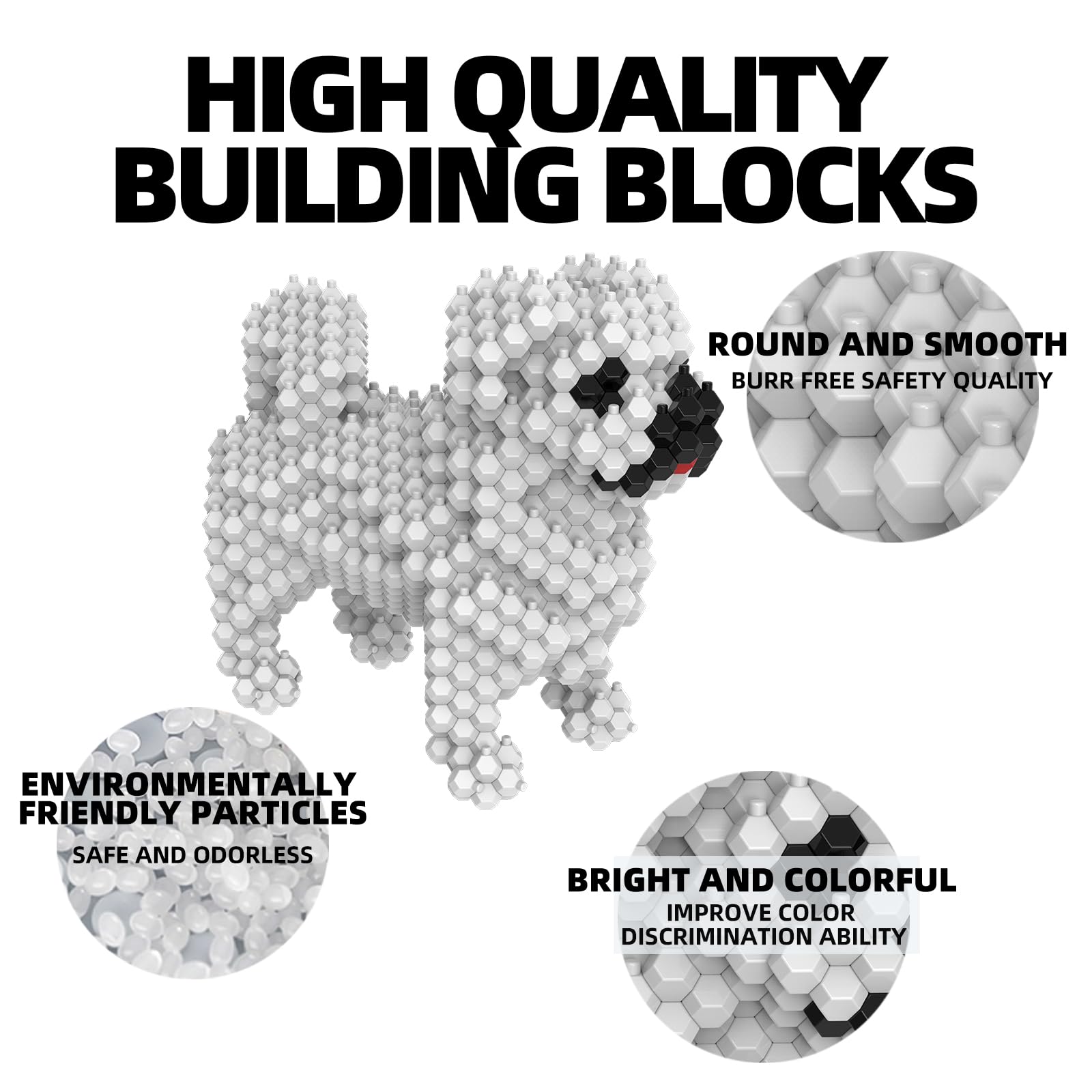 KADELE Cute Dog Building Animal Sets, Extremely Challenging STEM Building Blocks Decor for Adults Kids, Micro 3D Educational Toys for Boys Girls Ages 8 and Up, Pekingese (421 Pieces)