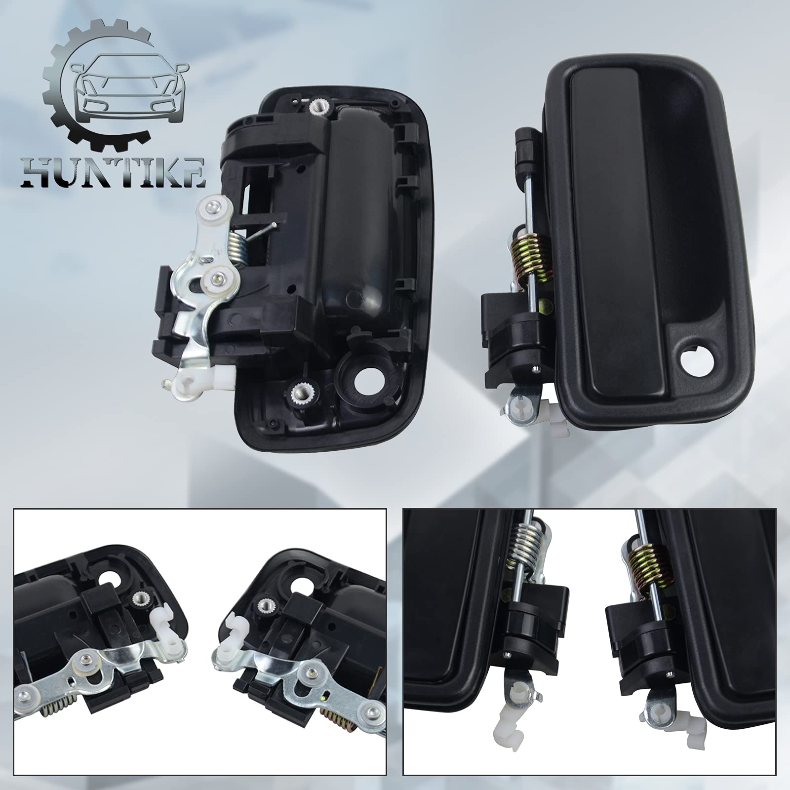 Huntike Pair Front Exterior Door Handle w/Key Hole Left & Right | Compatible with 1995-2004 Toyota Tacoma 2.4L 2.7L 3.4L Part# 69220-35020 69210-35020