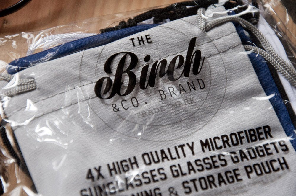 THE BIRCH & CO. BRAND 4X Microfiber Sunglasses Glasses Gadgets Cleaning & Storage Pouch