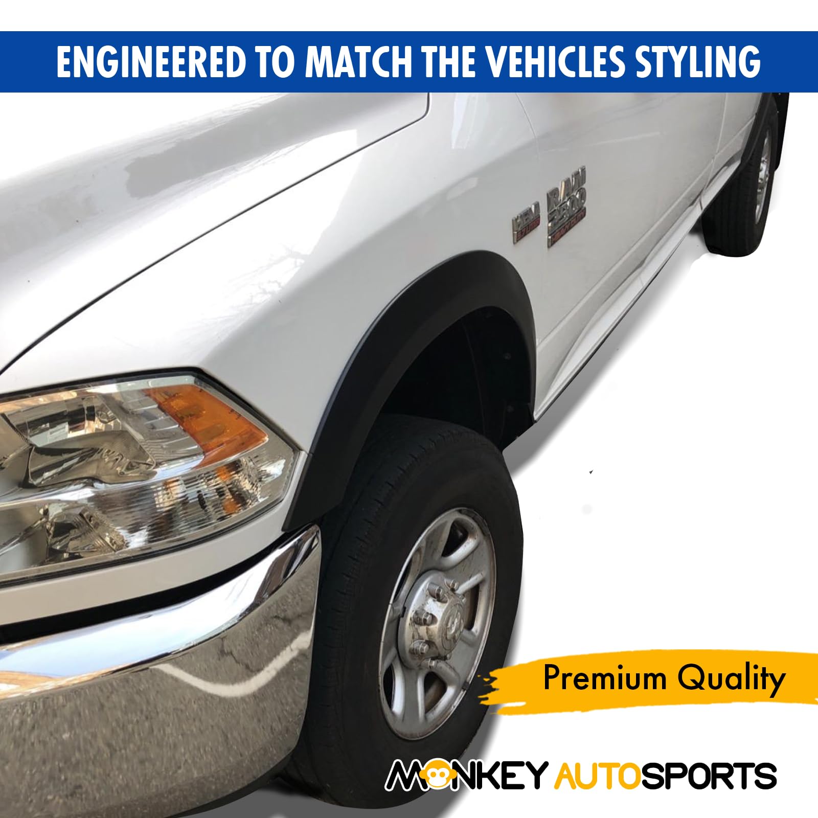 Dodge Ram 2500/3500 Factory/OE Design Fender Flares. 2010-2018 Models. Set of 4