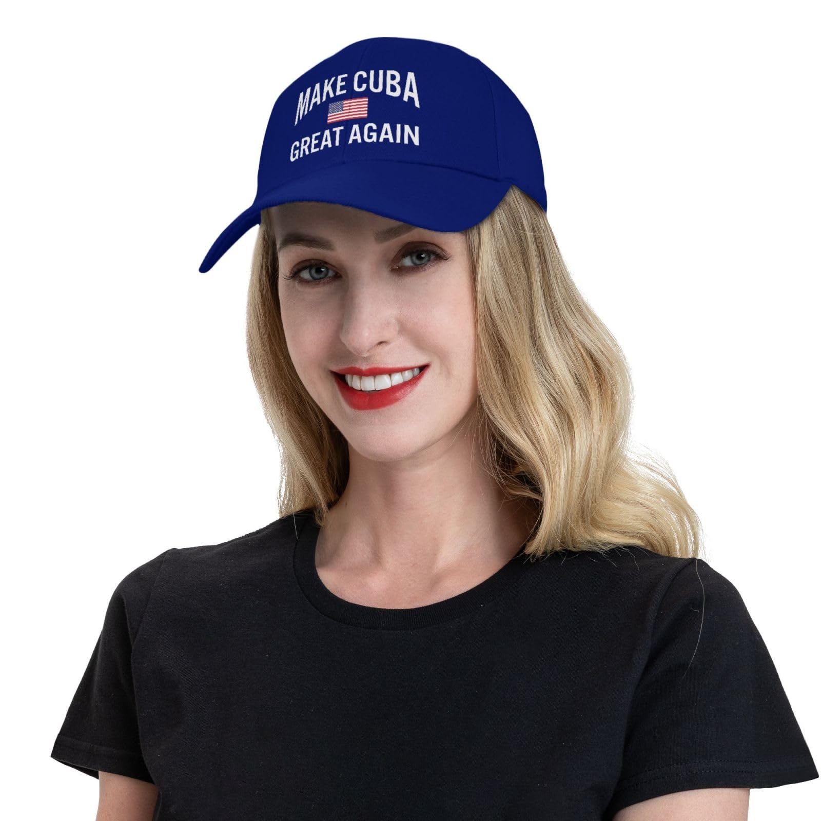 qwumub Make Cuba Great Again Hat Adjustable Baseball Cap for Men Women Red