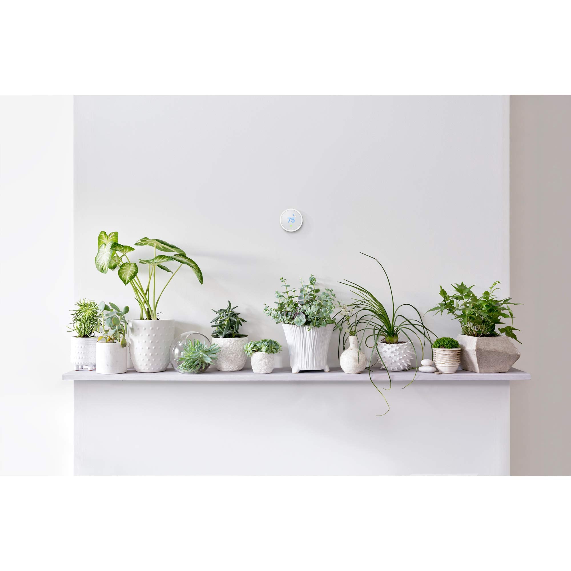 Nest Thermostat E Programmable Smart Thermostat for Home, App Controlled via Wifi, Programmable, Compatible with Alexa and Google Assistant, Frosted White Color (T4002ES)