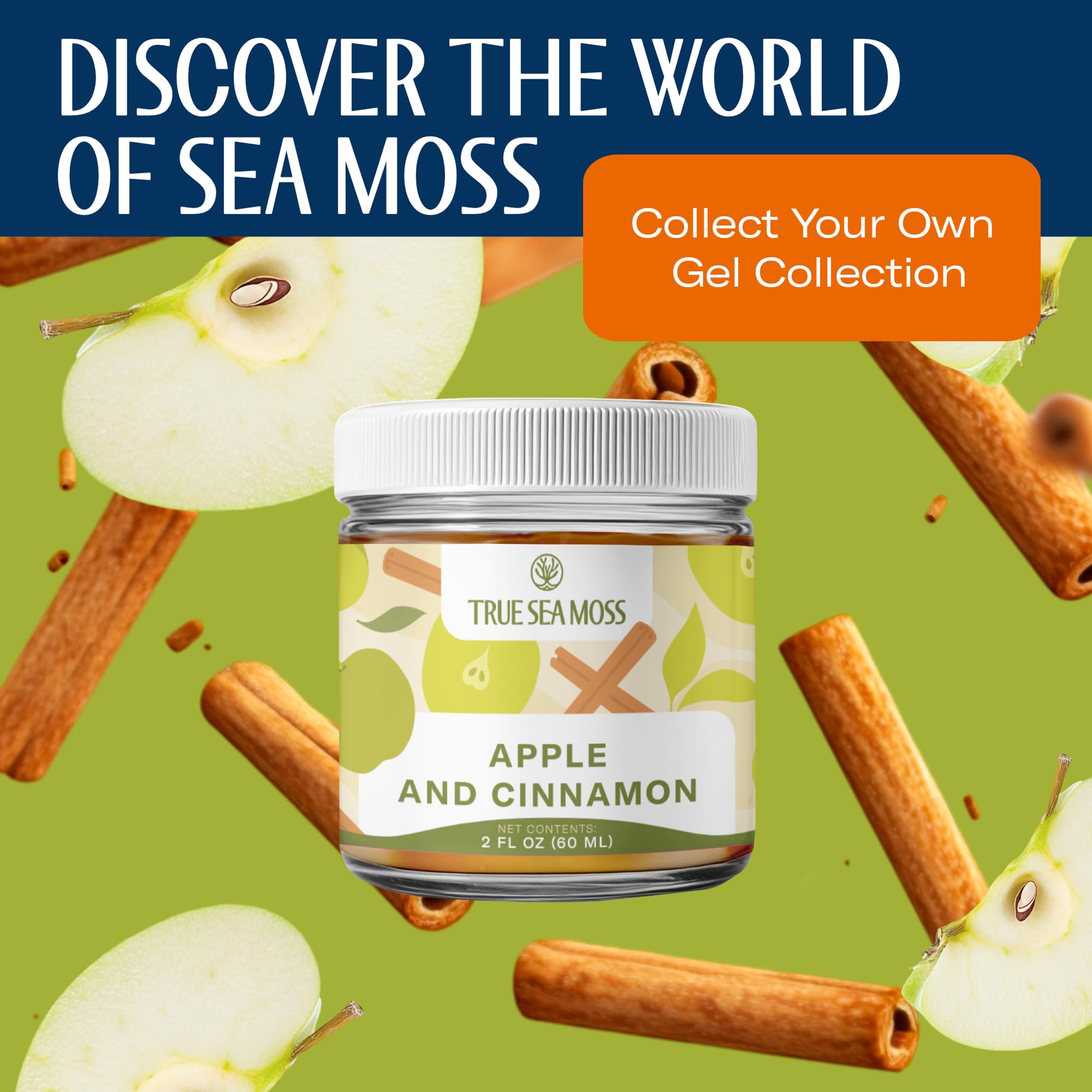 TrueSeaMoss Sea Moss Gel Samples – Made in USA – Wildcrafted Seamoss with Real Fruits & Hawthorn – Original – Pack of 1 (2 Fl Oz)