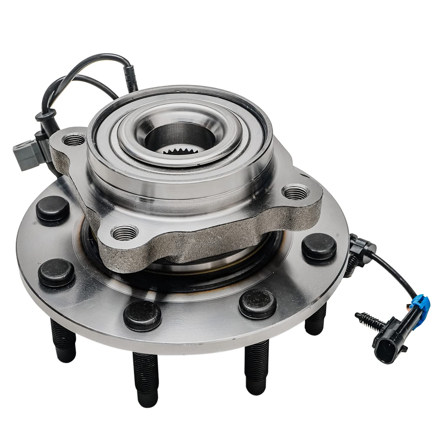 Detroit Axle - Front Wheel Bearing Hubs for Silverado Sierra 2500 3500 HD, Chevy GMC Suburban Yukon XL 2500 Hummer H2, Wheel Bearing and Hubs Assembly Set, Pair Hubs Replacement