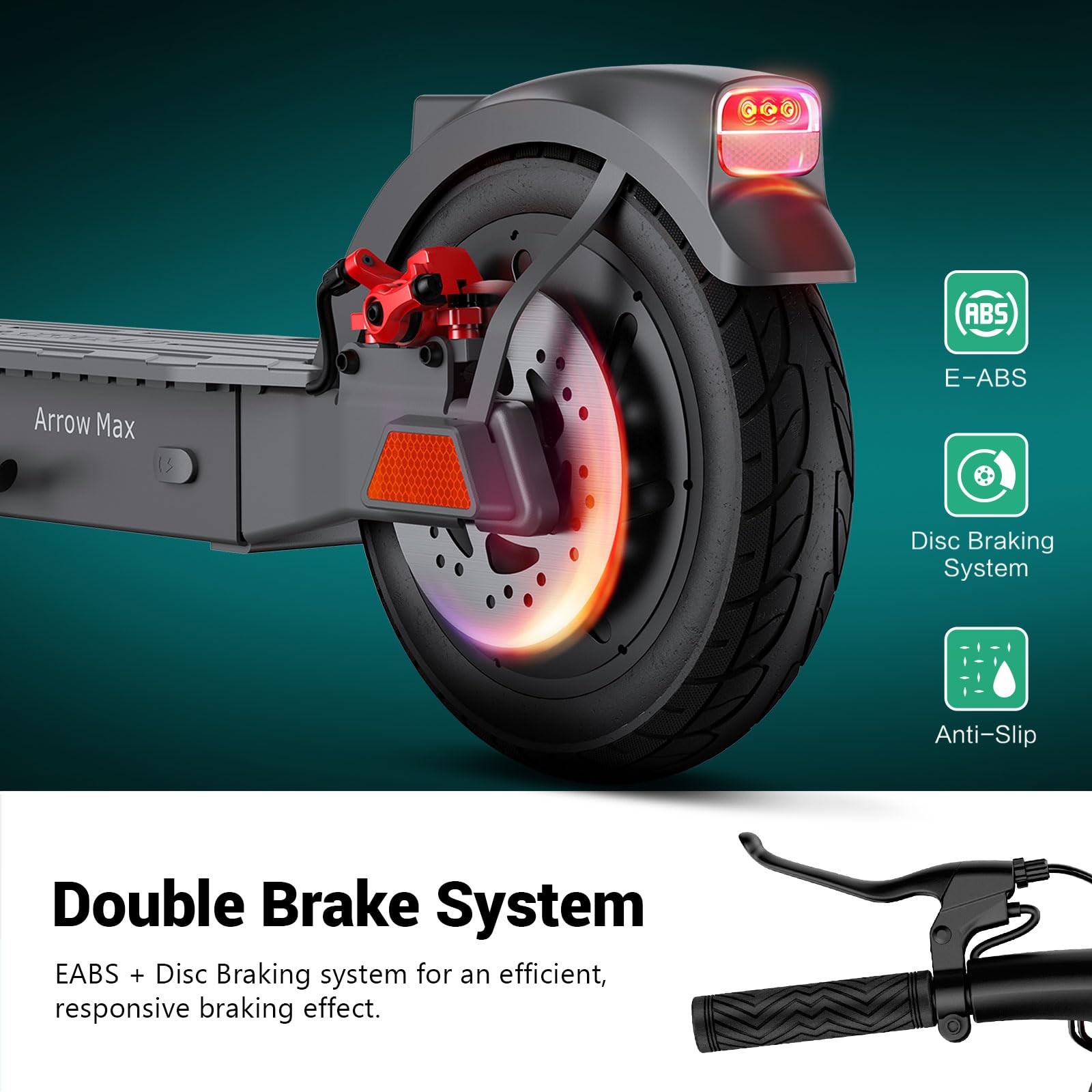 SISIGAD Electric Scooter Adults 10" Solid Tires, Peak 600W Motor, Max 20 Mph Speed, Up to 30 Miles Long Range, Portable Folding E-Scooter for Adults Commuter with Dual Braking System and App