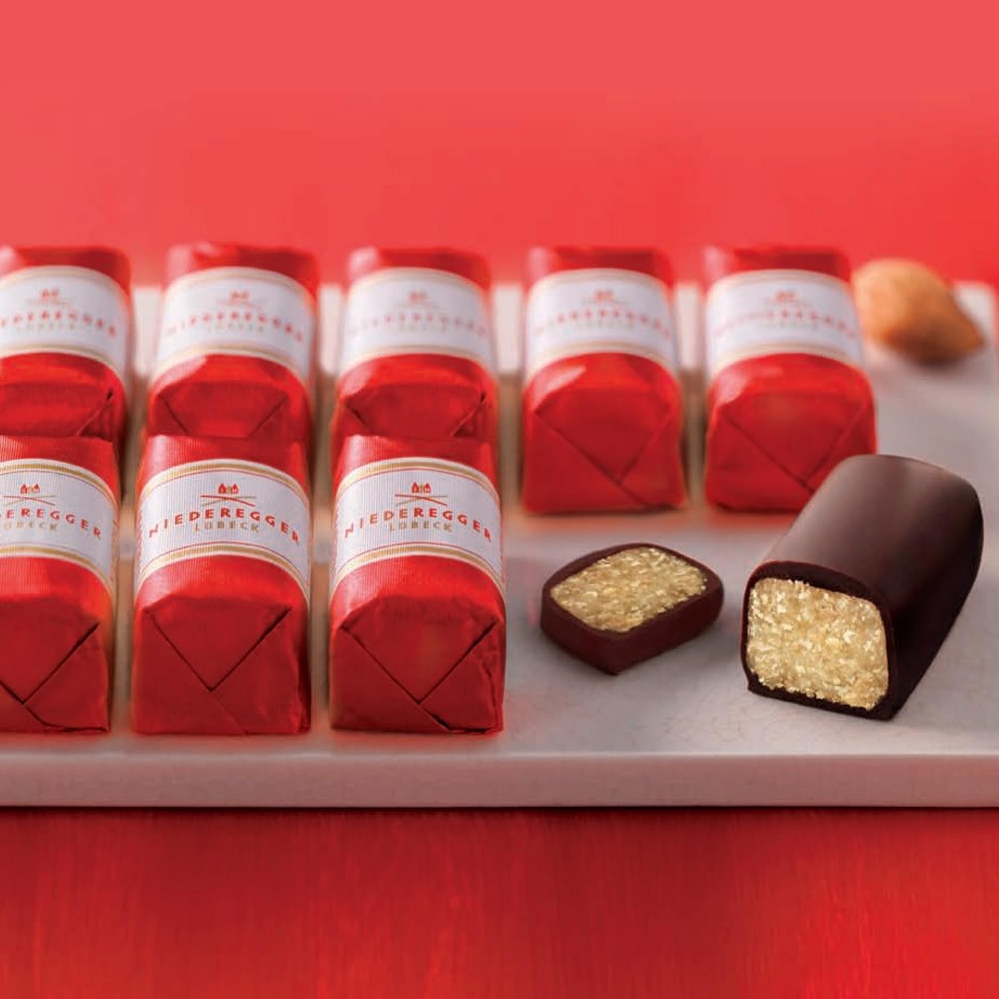 Niederegger Classic Loaves: Pure Marzipan Covered in Crisp and Dark Chocolate, 200g / 7oz. |16 Pieces per Box | Premium, Handcrafted, Authentic | Made in Germany since 1806 | Kosher