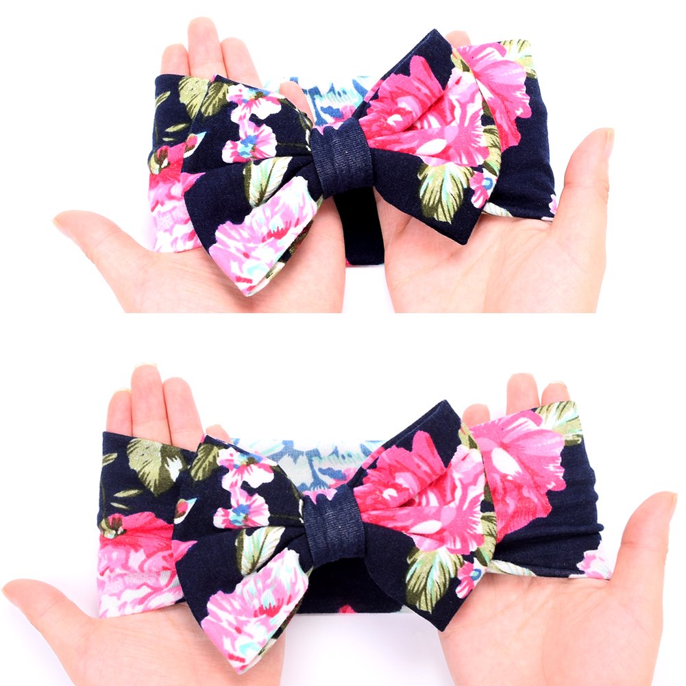 Galabloomer Receiving Blanket Headband Set Flower Print Baby Swaddle Receiving Blankets