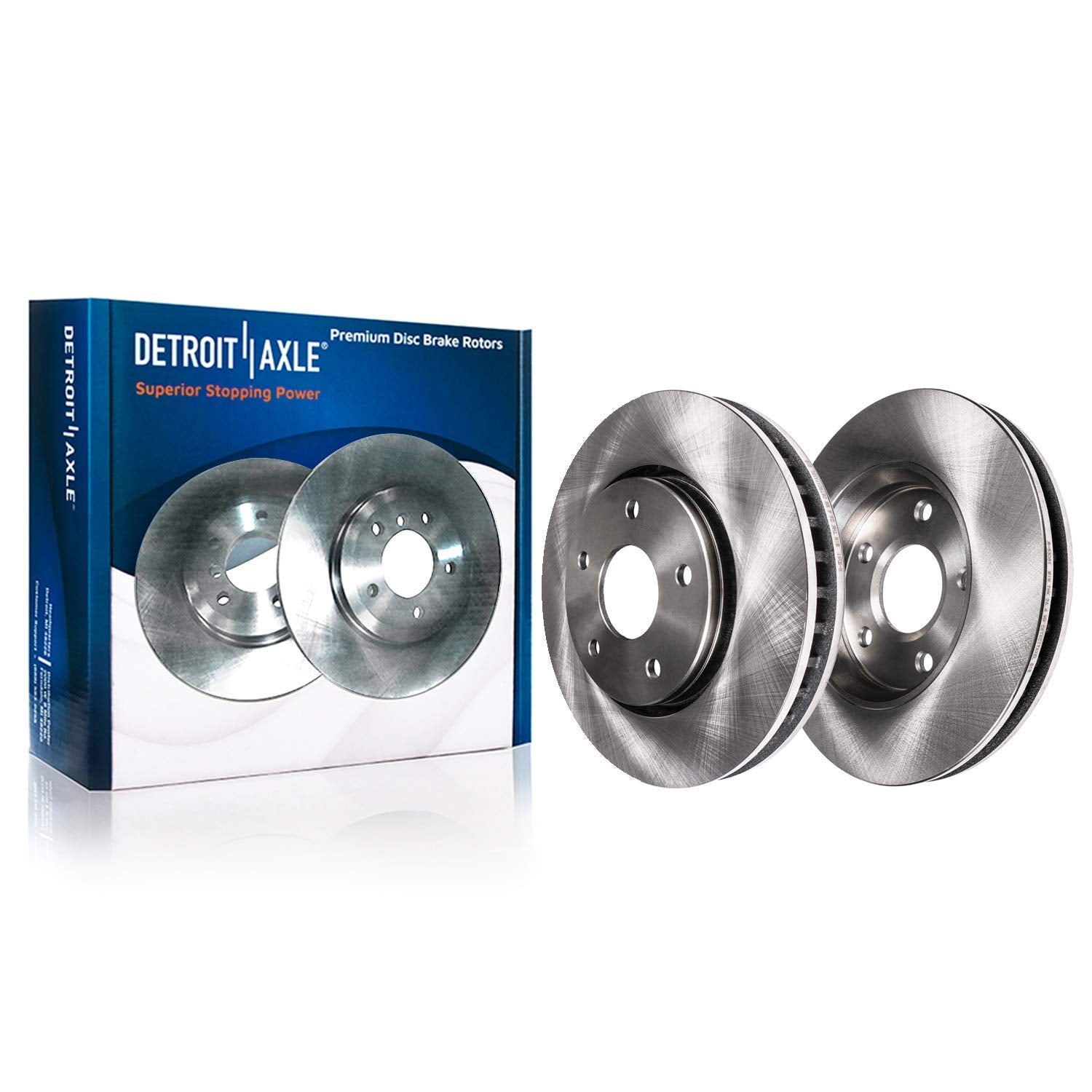 Detroit Axle - Brake Kit for Hyundai Elantra Coupe GT Veloster Kia Forte5 Forte Koup Brake Rotors Ceramic Brake Pads Front and Rear Replacement, Brakes and Rotors