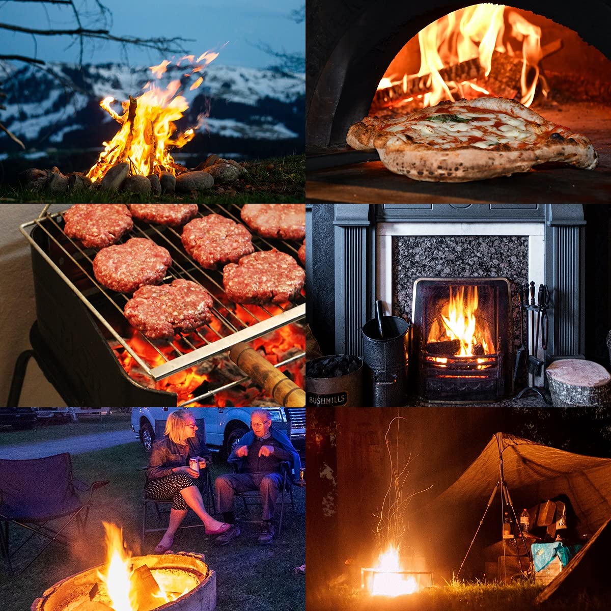 Fire Starter, 108 Count Natural Fire Starters for Fireplace, Charcoal Starter, Fire Starters for Grill, Campfires, Fireplace, BBQ, Firestarters for Indoor Outdoor Fire Pit, Wood Fireplace Starters