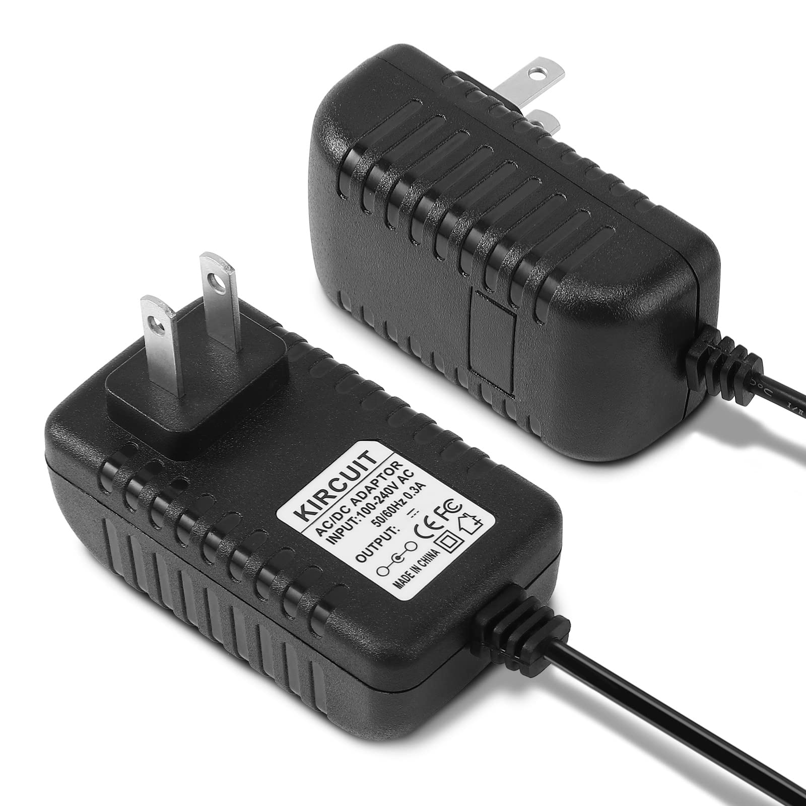 Kircuit 12V AC/DC Adapter Compatible with Vellax SM-101D SM101D Shiatsu Neck & Back Shoulder Electric Massager 12.0V 2.0A DC12V 2A 12Volt Power Supply Cord Cable PS Battery Charger