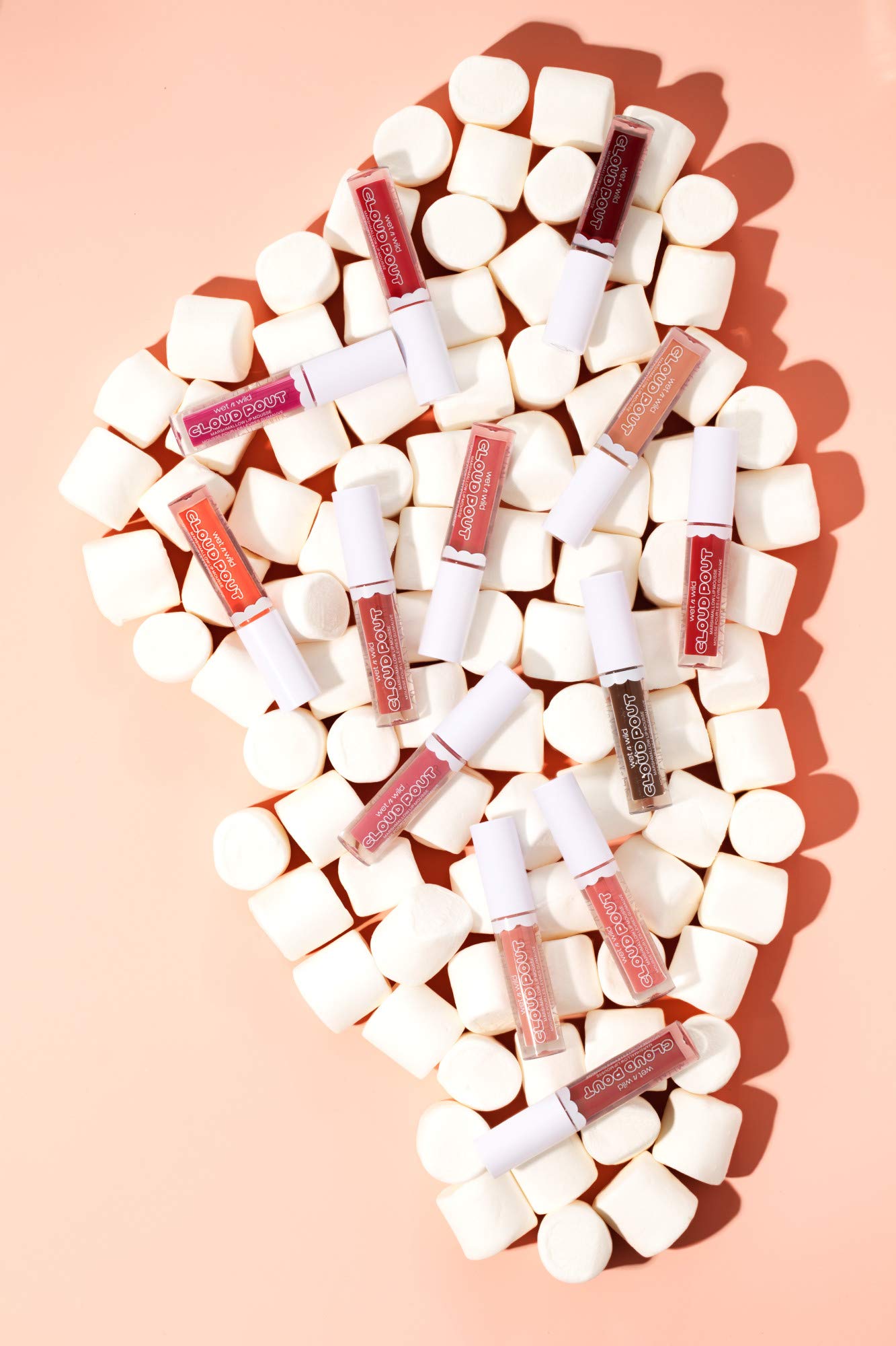 wet n wild Liquid Lipstick Cloud Pout Marshmallow, Light Pink Cloud Chaser | Matte Lip Cream Mousse | Argan Oil | Vitamin E (Pack of 1)
