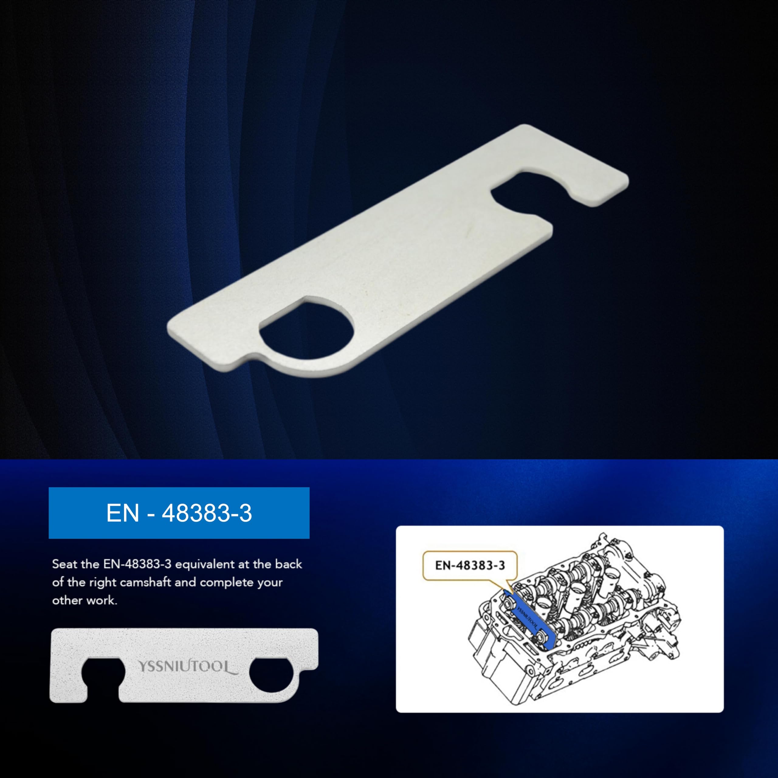 YSSNIUTOOL EN 48383 Camshaft Retaining Tool EN 46105 Compatible with Cadillac Buick Chevrolet Vauxhall Saab Pontiac Equinox Holden Saturn Cam Alignment Holding Kit for V6 2.8L 3.0L 3.6L Engines