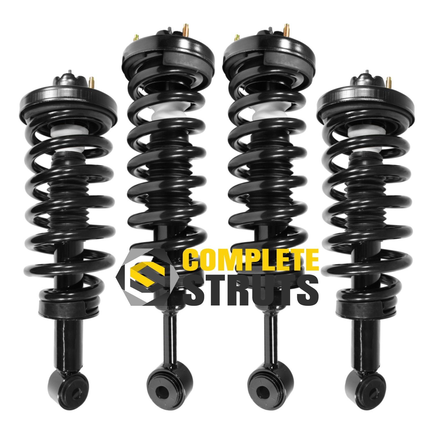 Air Suspension to Quick Complete Struts Assembly with Coil Springs Conversion Kit Replacement for 2003-2006 Lincoln Navigator (Set of 4)