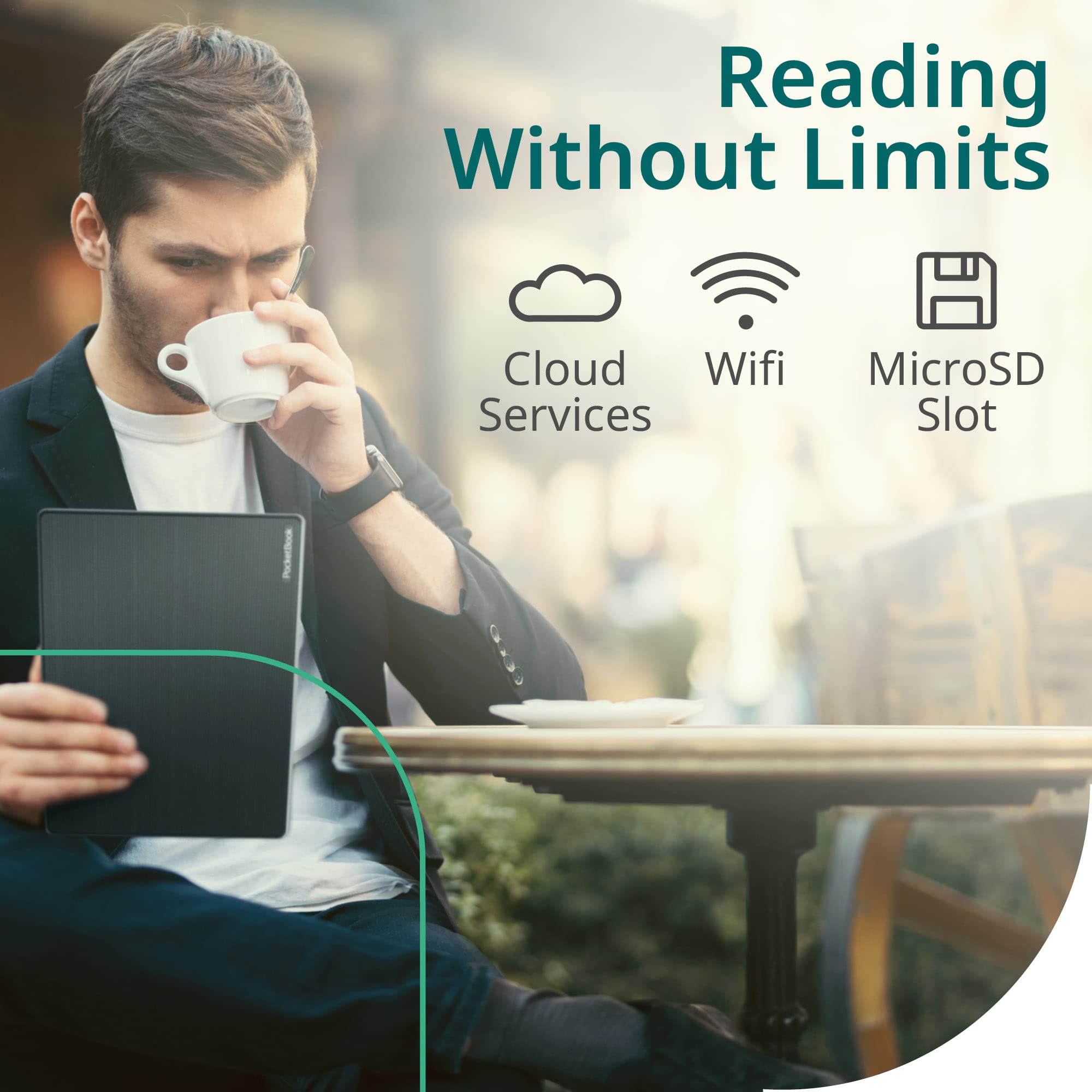 PocketBook InkPad Lite | E-Book Reader with Large E-Ink Screen 9.7ʺ | Glare-Free & Eye-Friendly E-Reader | Wi-Fi | Adjustable SMARTlight | Micro-SD Slot | E-Readers for Kids, Adults & Seniors