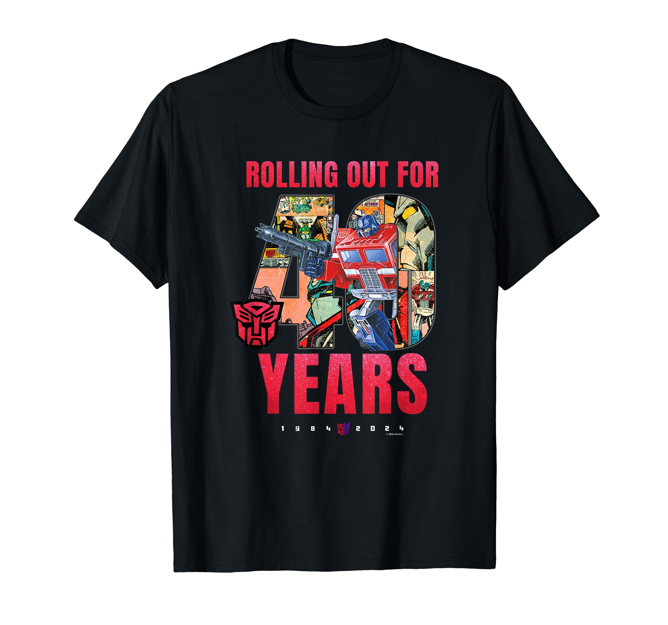 Transformers 40th Anniversary Autobot Vintage Collage Logo T-Shirt