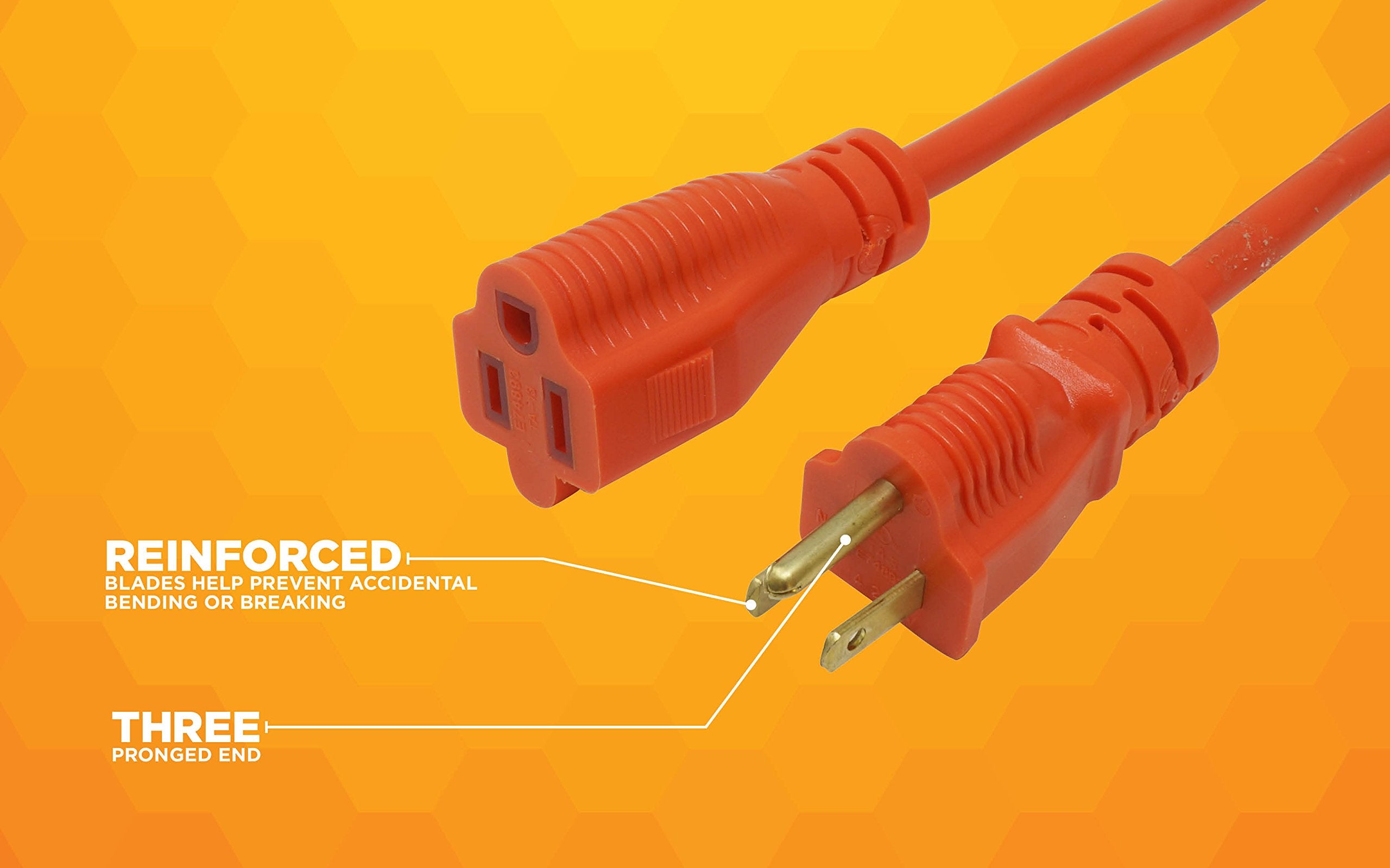 Woods 626 Ext Cord, 50-Feet, Orange