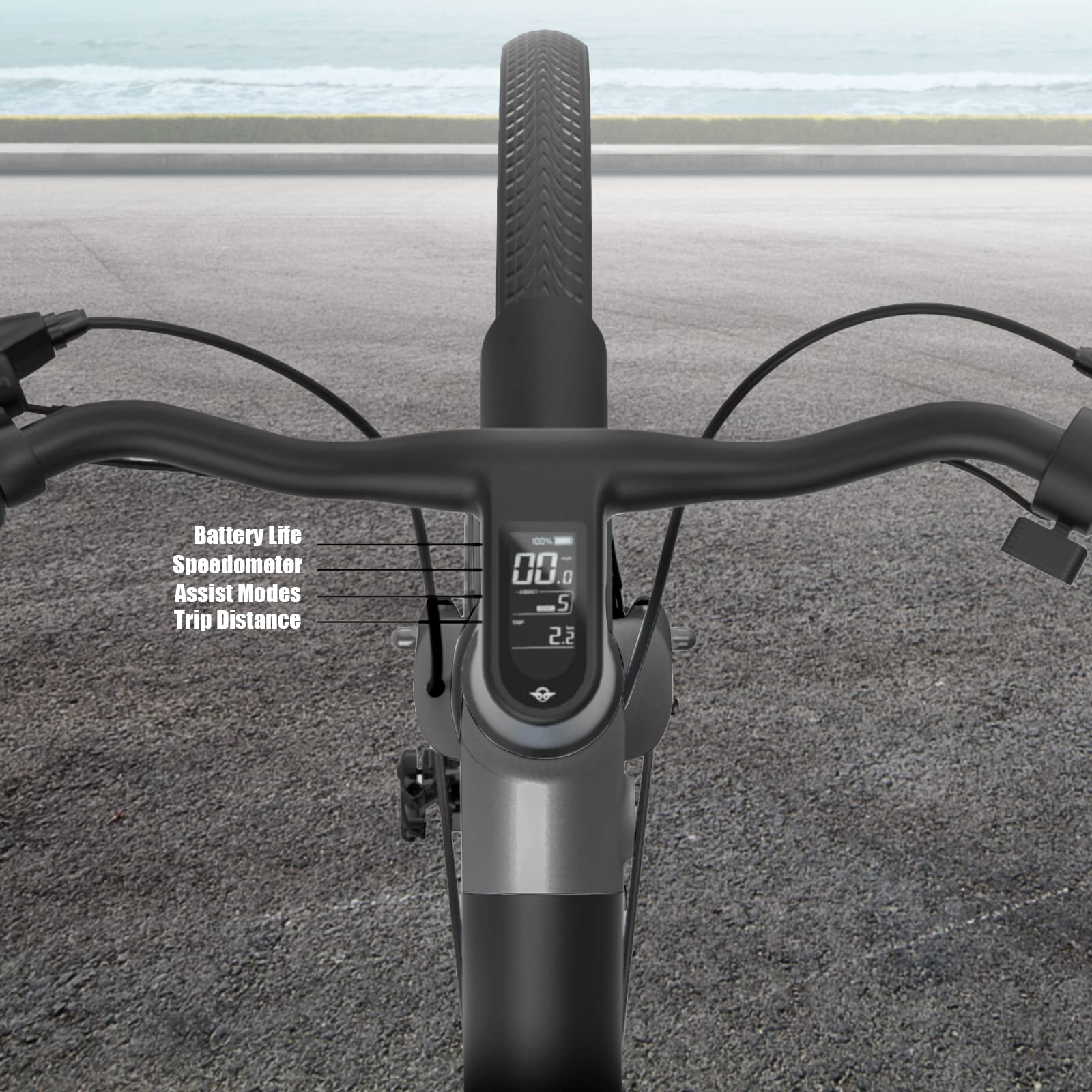 Bird Electric Bike for adults 500W Motor, 20MPH EBike woman with 36V Removable Battery- LCD Display, Disc Brake, 26" Tire, manual throttle, Carbon Belt Drive, Adults Electric Commuting Bicycle Gray