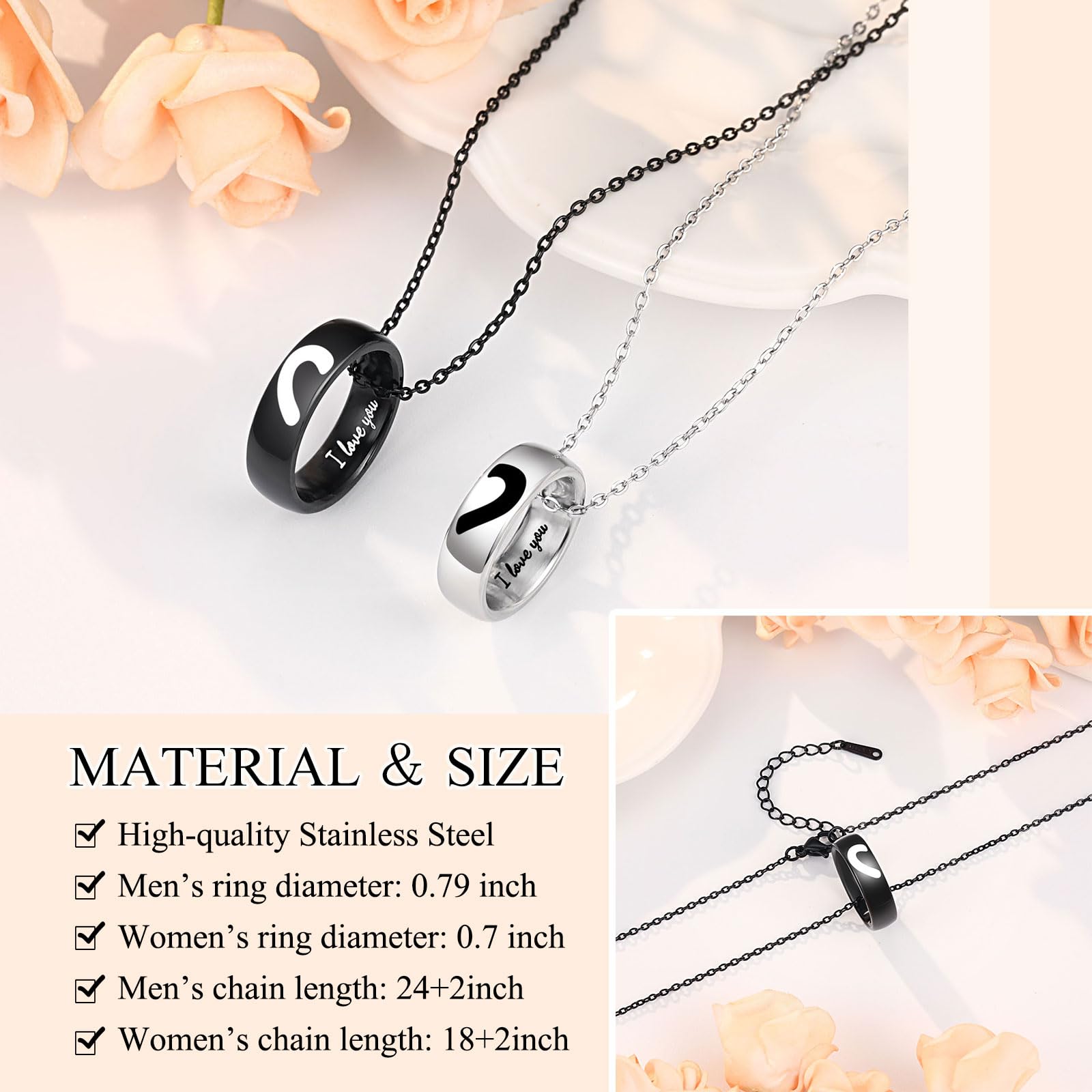 UPROMI Gifts for Girlfriend Necklace Unique Cute Things for My Girlfriend Gift Ideas Anniversary I Love You Romantic Christmas Valentines Sweetest Day Gifts for Her Women Fiance