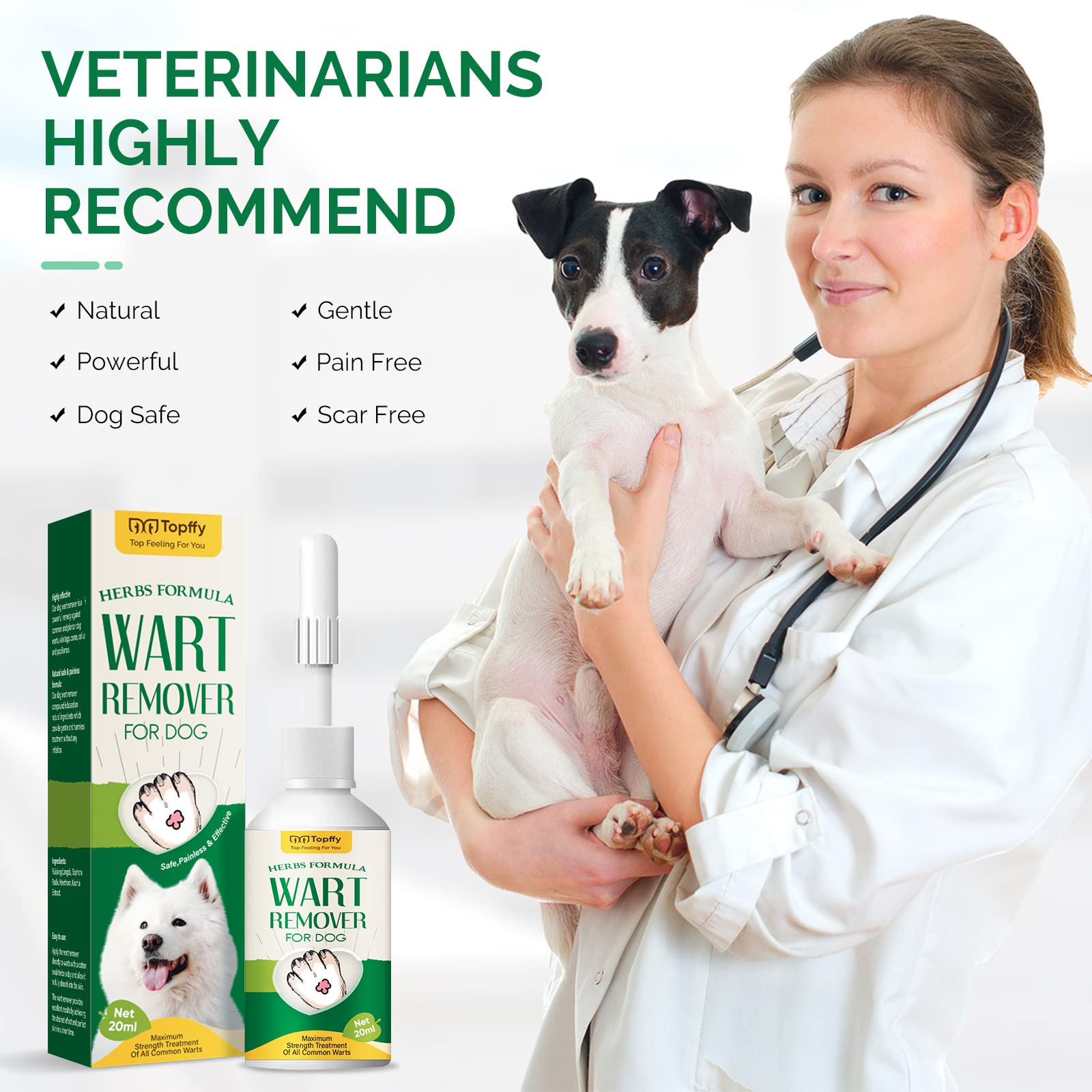 rubvil Dog Wart Remover, Natural Dog Skin Tag Remover, Gentle & Safe for Pet, Effective Dog Skin Treatment at Home