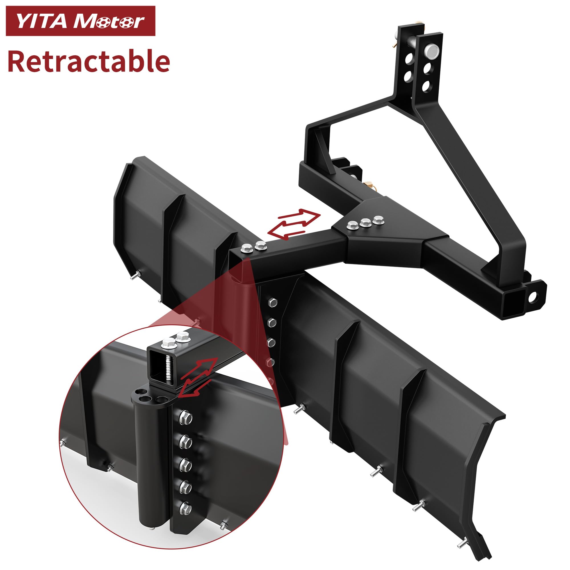YITAMOTOR 52" Heavy Duty Scrape Blade for Cat-1 Tractors