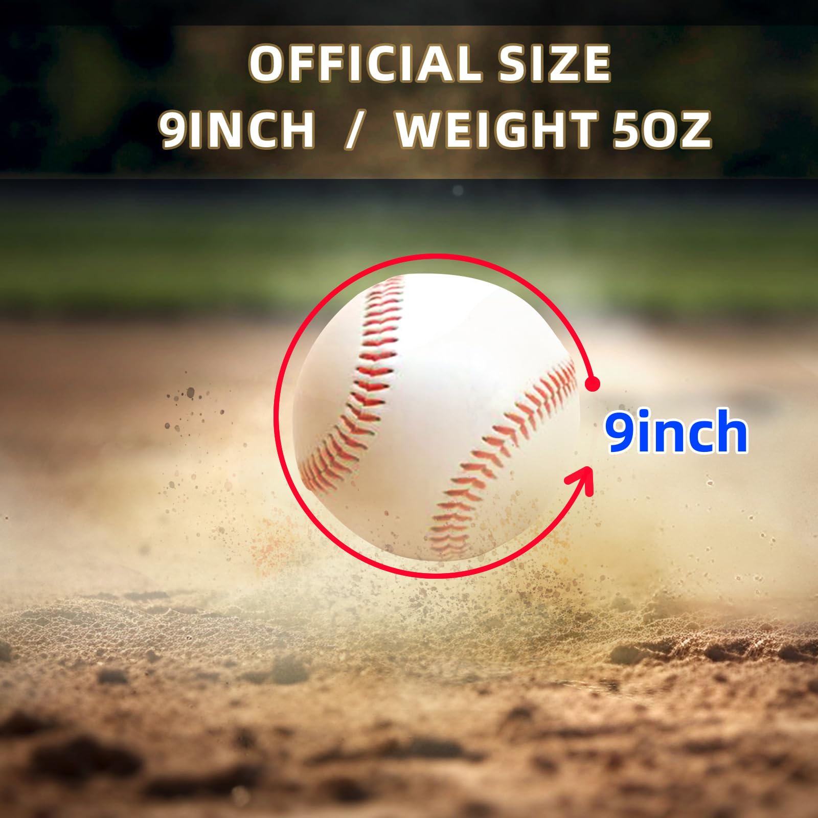 Unmarked Adult Baseballs, Practice Baseball Standard Size 9 Inch, Blank Youth Baseballs Game Tball Balls Gifts for High School League Training, Pitching, Fielding, Throwing, Autograph