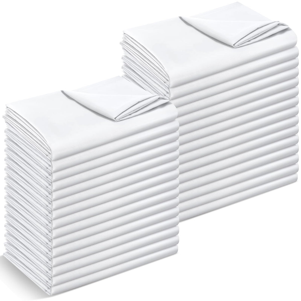 SmoothNovelty 30 Pack Flat Sheets Bulk Soft Microfiber Sheets Bed Sheet Dust Poof Cover for Motel Rental Properties Hospital Auction Home Curtain(Twin,White)