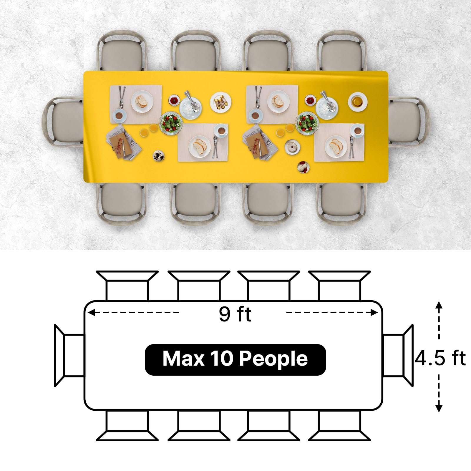 PartyWoo 3 pcs Gold Foil Table Cover, 54 x 108 Inch Rectangle Waterproof Tablecloth for 6 to 8 Foot Tables, Disposable Plastic Party Tablecloth for Christmas Graduation Birthday Party Decorations