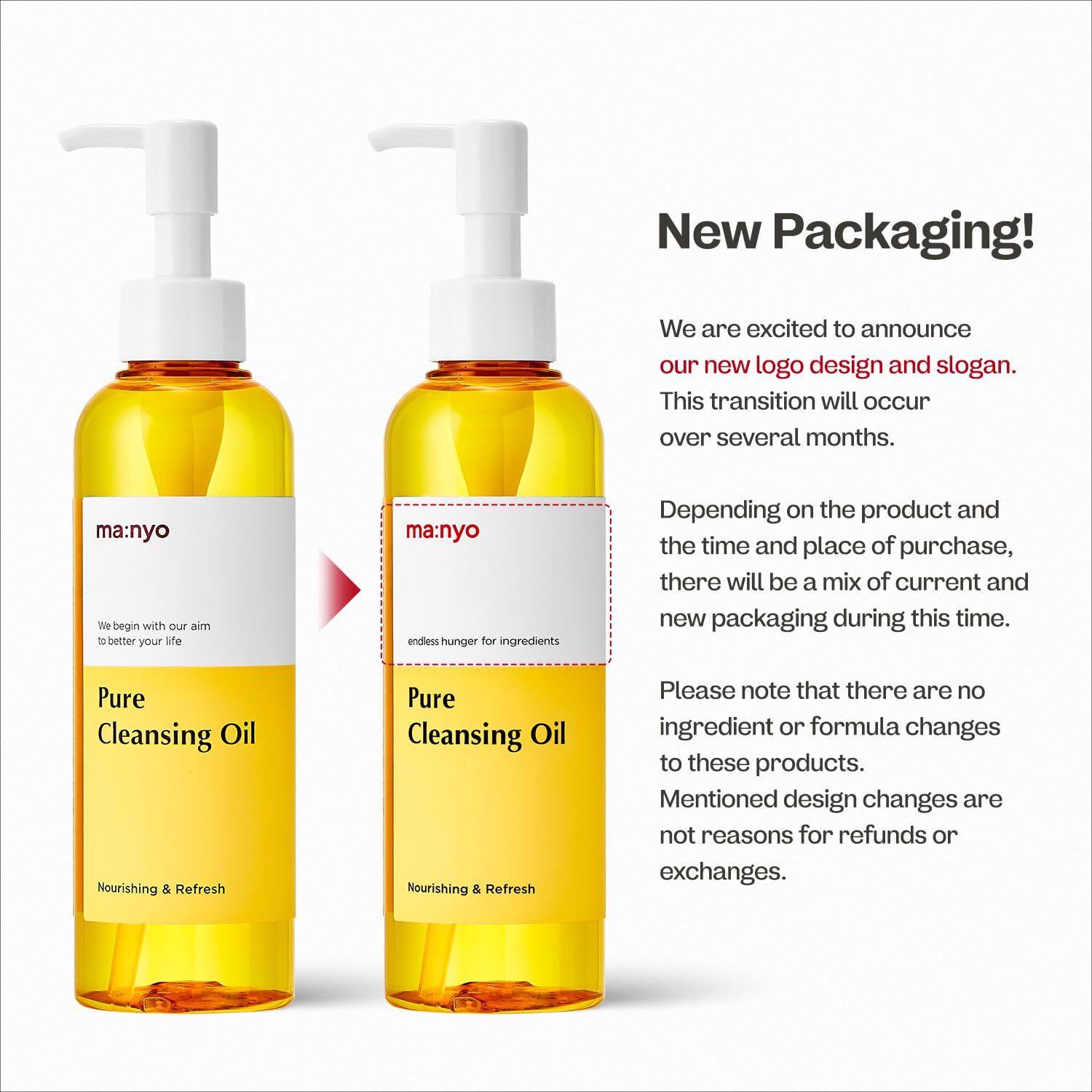 MANYO FACTORY Pure Cleansing Oil 6.7 fl oz (200ml) Korean Facial Cleanser, Blackhead Melting, Daily Makeup Removal with Argan Oil, for Women