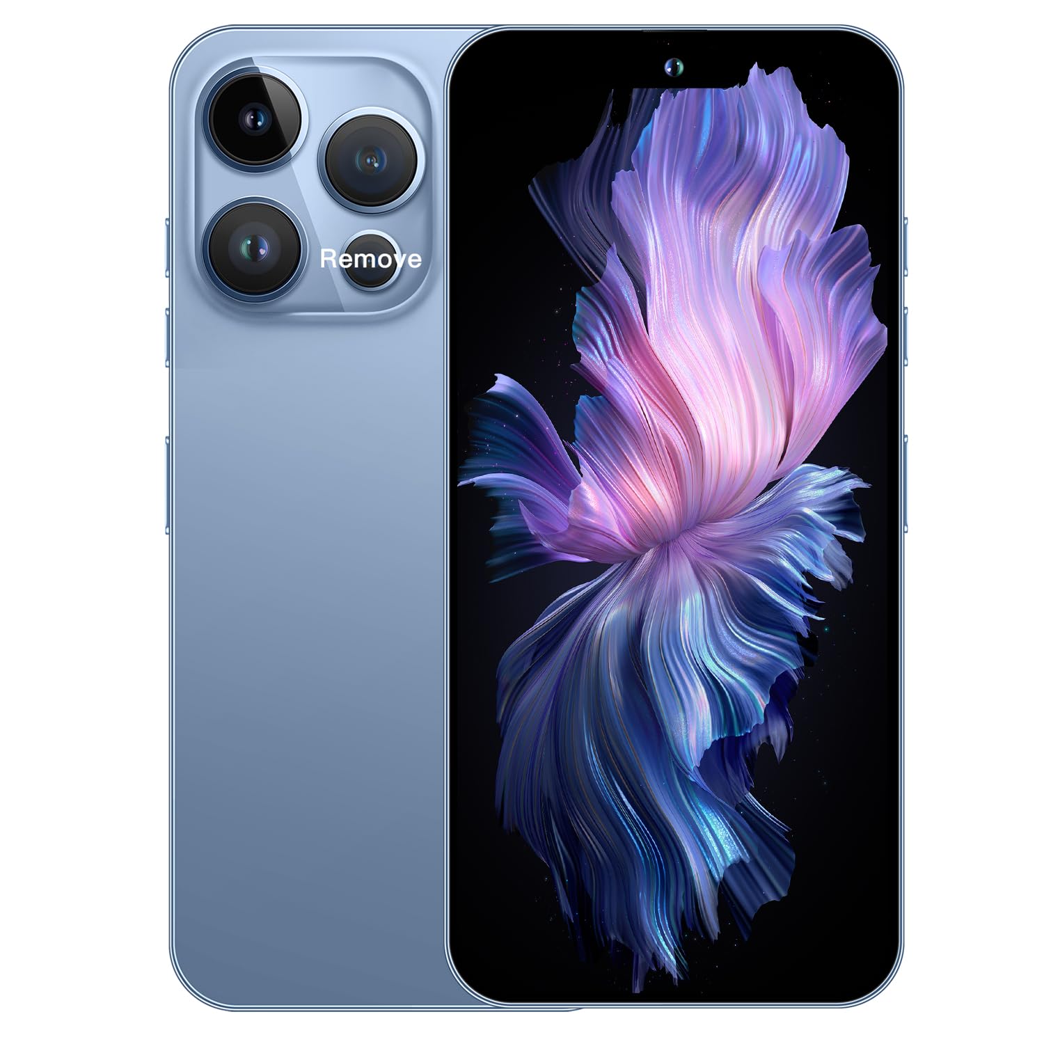 A SLICE RED 14PROMA X Unlocked Cell Phone,Long Battery Life 6.82" HD Screen Unlocked Phones,Android14 16+512GB Smartphone with 128G Memory Card,Dual SIM/Fingerprint Lock/Face ID/GPS (Blue)