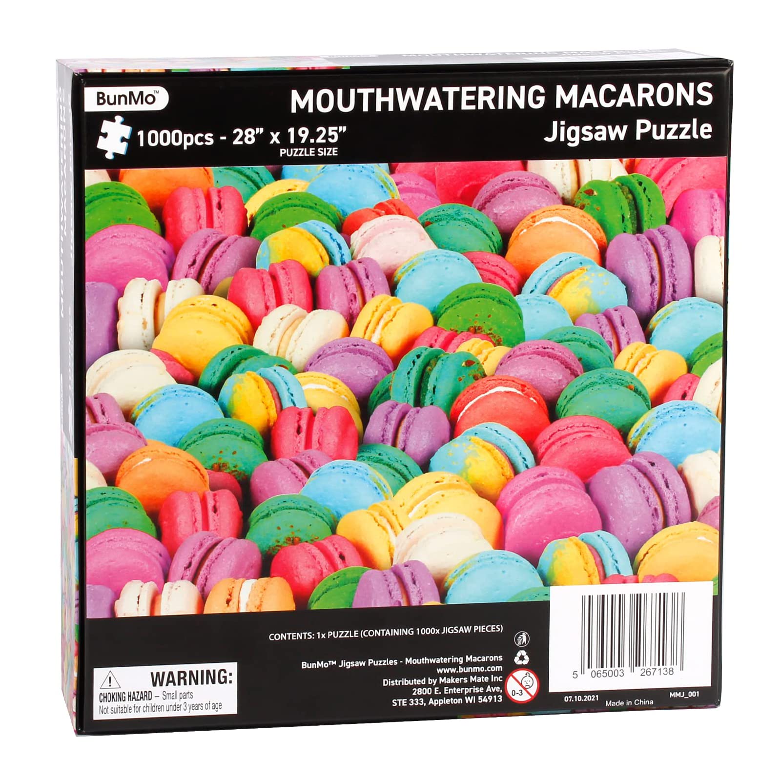 BunMo Puzzle - Mouthwatering Macarons - Unique 1000 Piece Puzzle for Adults