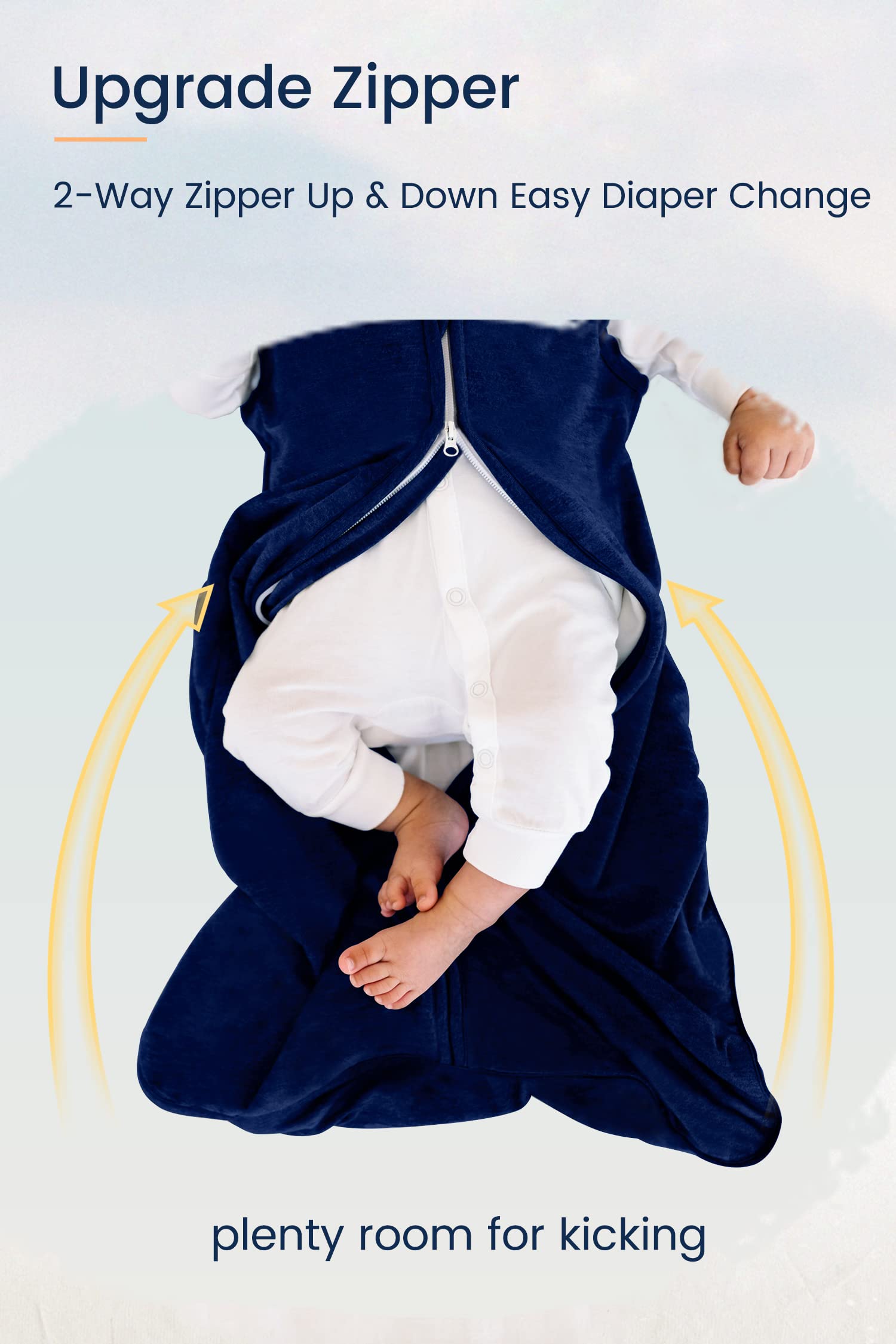 TotAha Baby Girl Sleep Sack 6-12 months 3 Pack, Buttery Soft Wearable Blanket Baby Sleeping Bag with 2-way Safe Zipper. 0.5 TOG