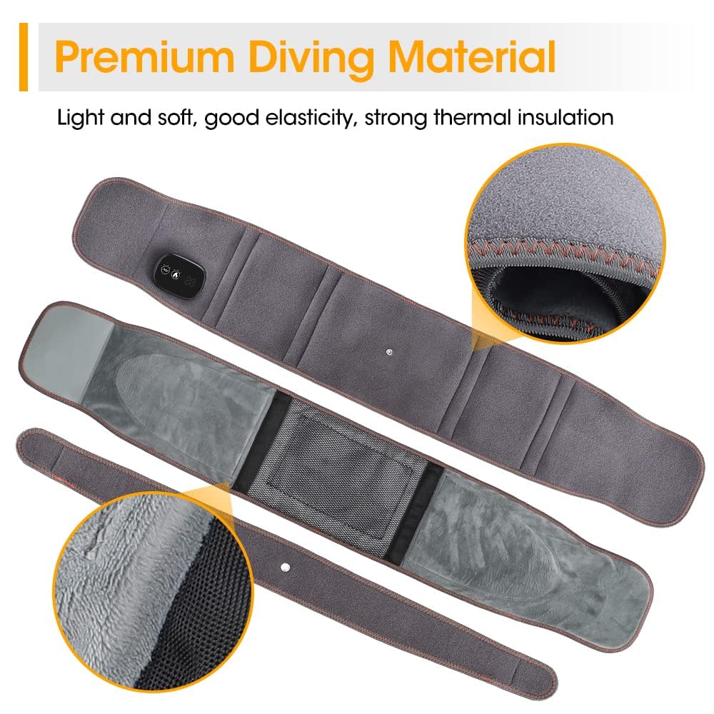 NORTHERN BROTHERS Heated Back Brace, Cordless Portable Vibrating Heating Pad for Lower Back, Heat Pads for Back Pain Relief