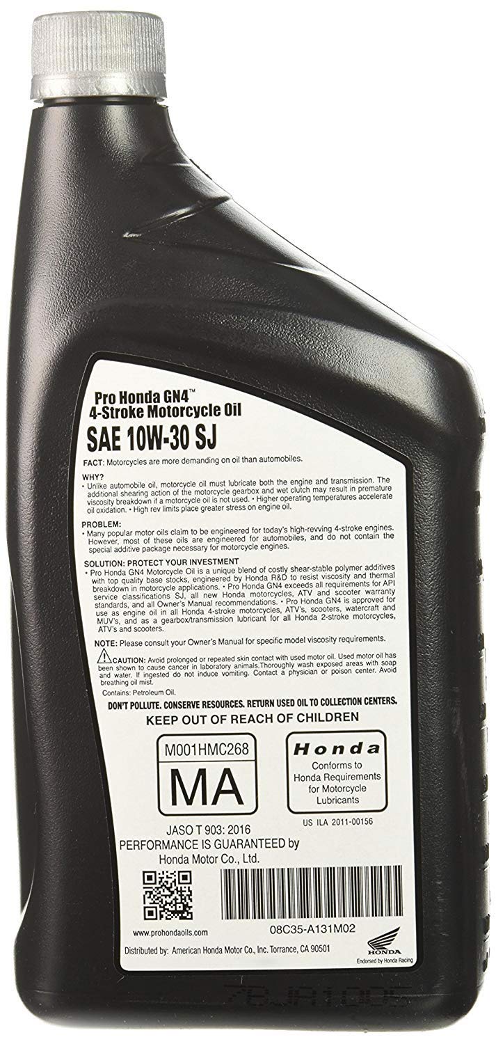 Honda Pro Honda GN4 Motor Oil - 10W30-1 Quart/-