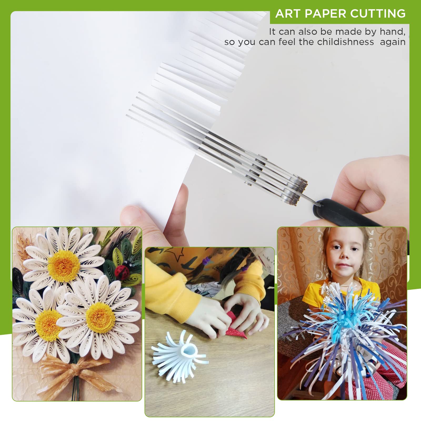 ShangTianFeng salad scissors, Herb Scissors with 5 Blades and Cover,Kitchen 5 Stainless Steel Blade Herb Cutting Shears Scissors, Shredding Scissors for Paper,Food Salad Herb Cilantro Cutter Mincer