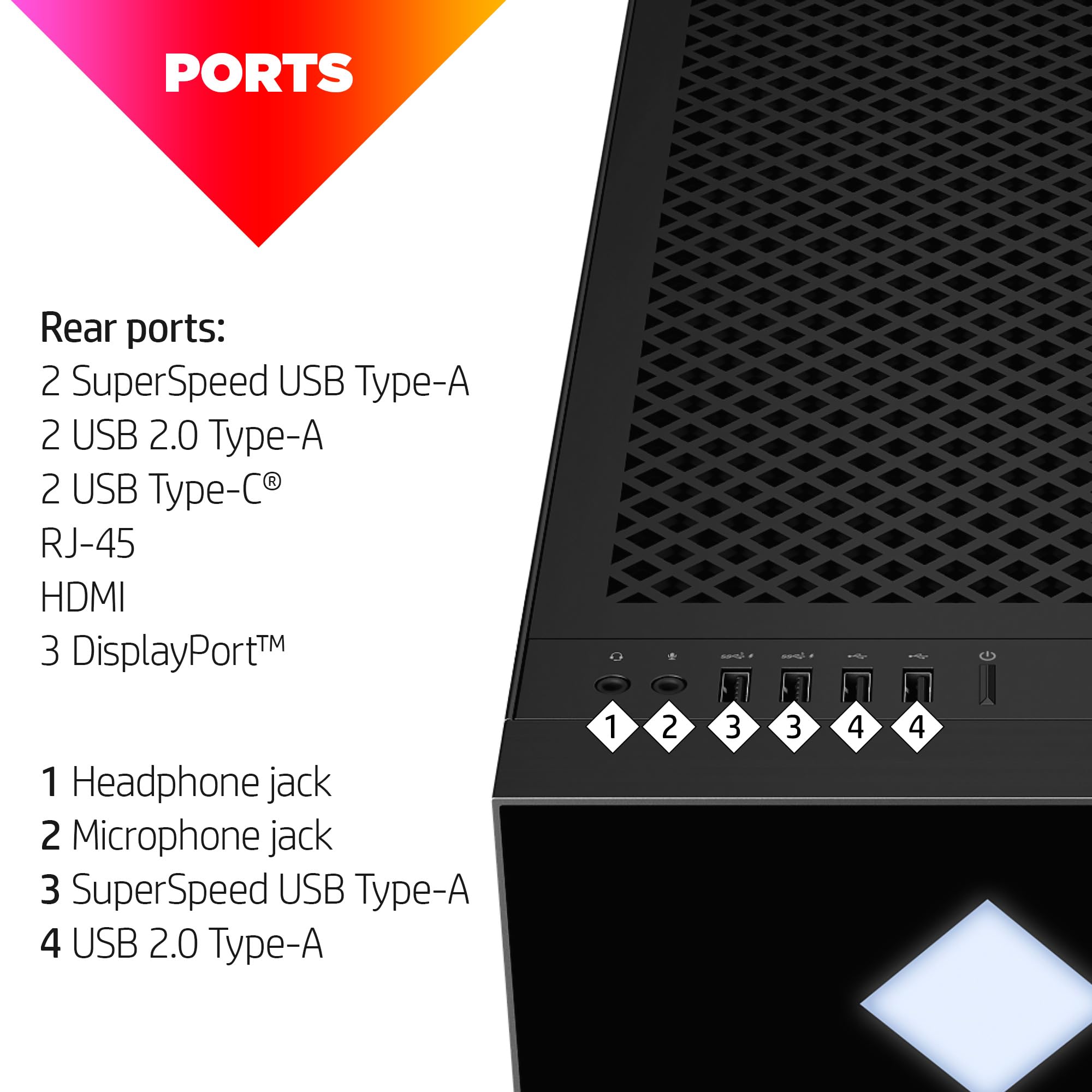 HP OMEN 45L Gaming Desktop, AMD Ryzen 9 5900X, 32 GB RAM, 1 TB Solid State Drive, NVIDIA GeForce RTX 3080 Ti Graphics, Windows 11 Home, GT22-0182 (2023)