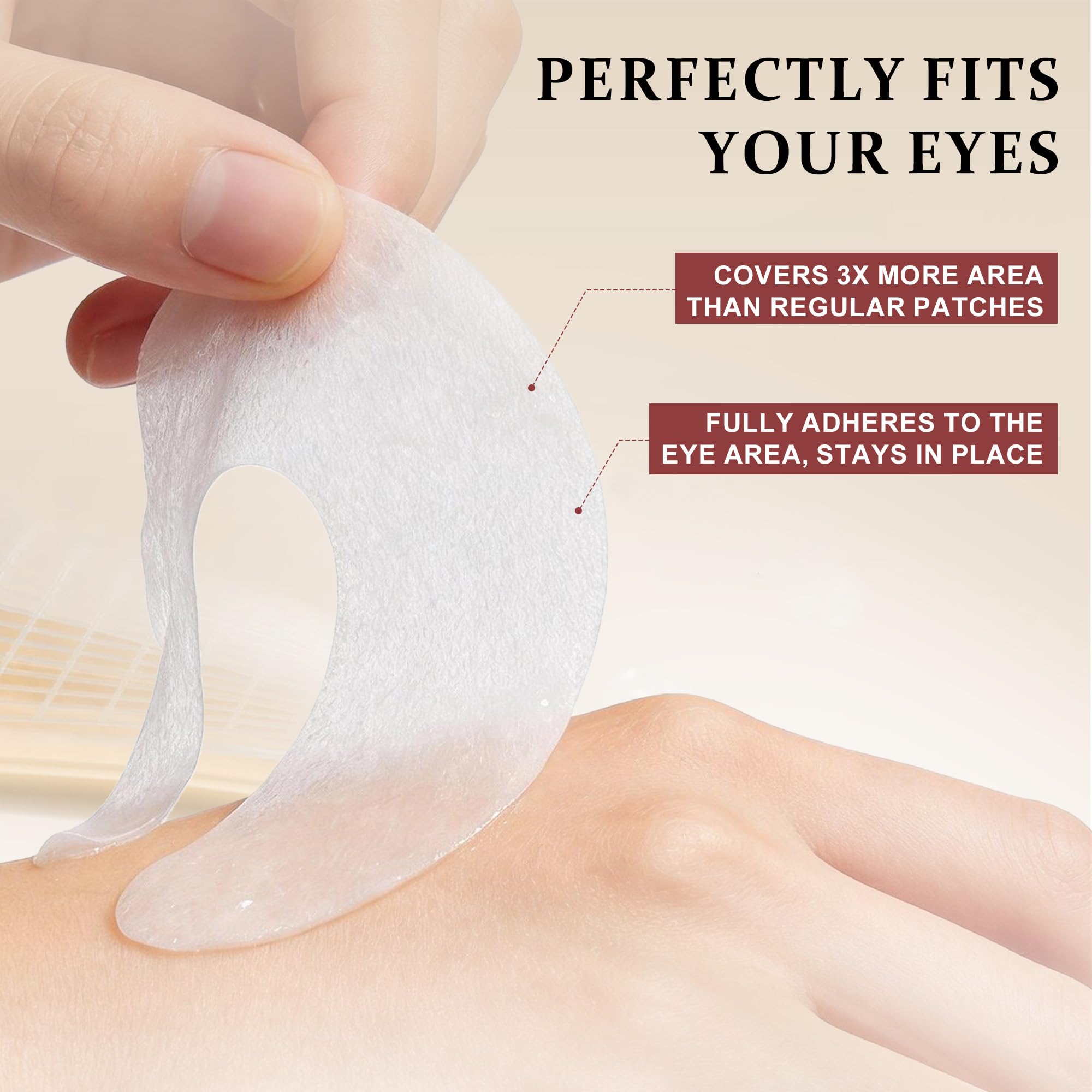 Ycz Under Eye Patches (60 ct) – Caffeine Eye Masks for Puffy Eyes, Dark Circles & Fine Lines, Hydrating Collagen Masks with Niacinamide for Depuffing, Anti-Aging 360° Full Eye Care, Gifts for Women