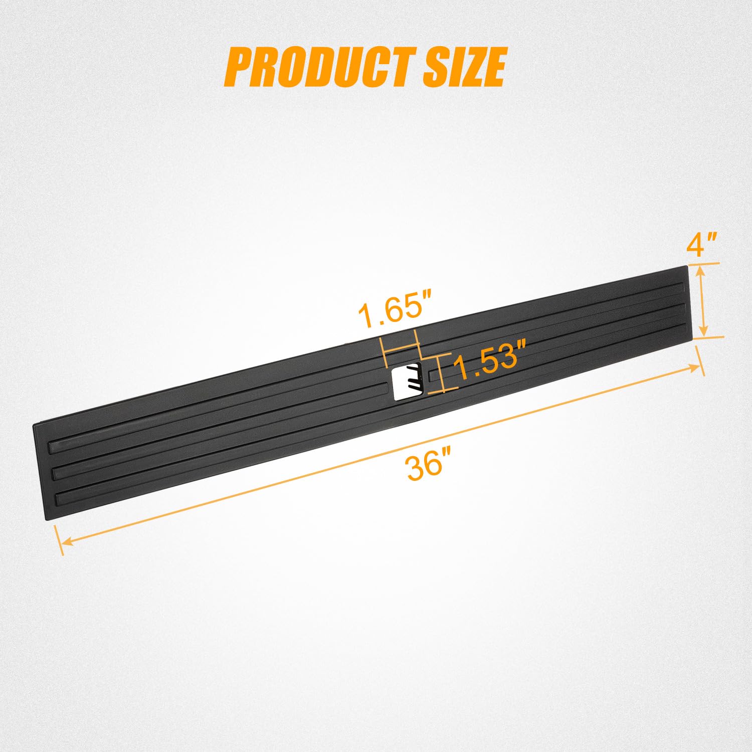 RANSOTO Tailgate Molding Top Trim Cap Compatible with 2015 2016 2017 2018 2019 2020 Ford F-150 F150 Flexible Step Center Piece Protector Cover Replaces FO1904135