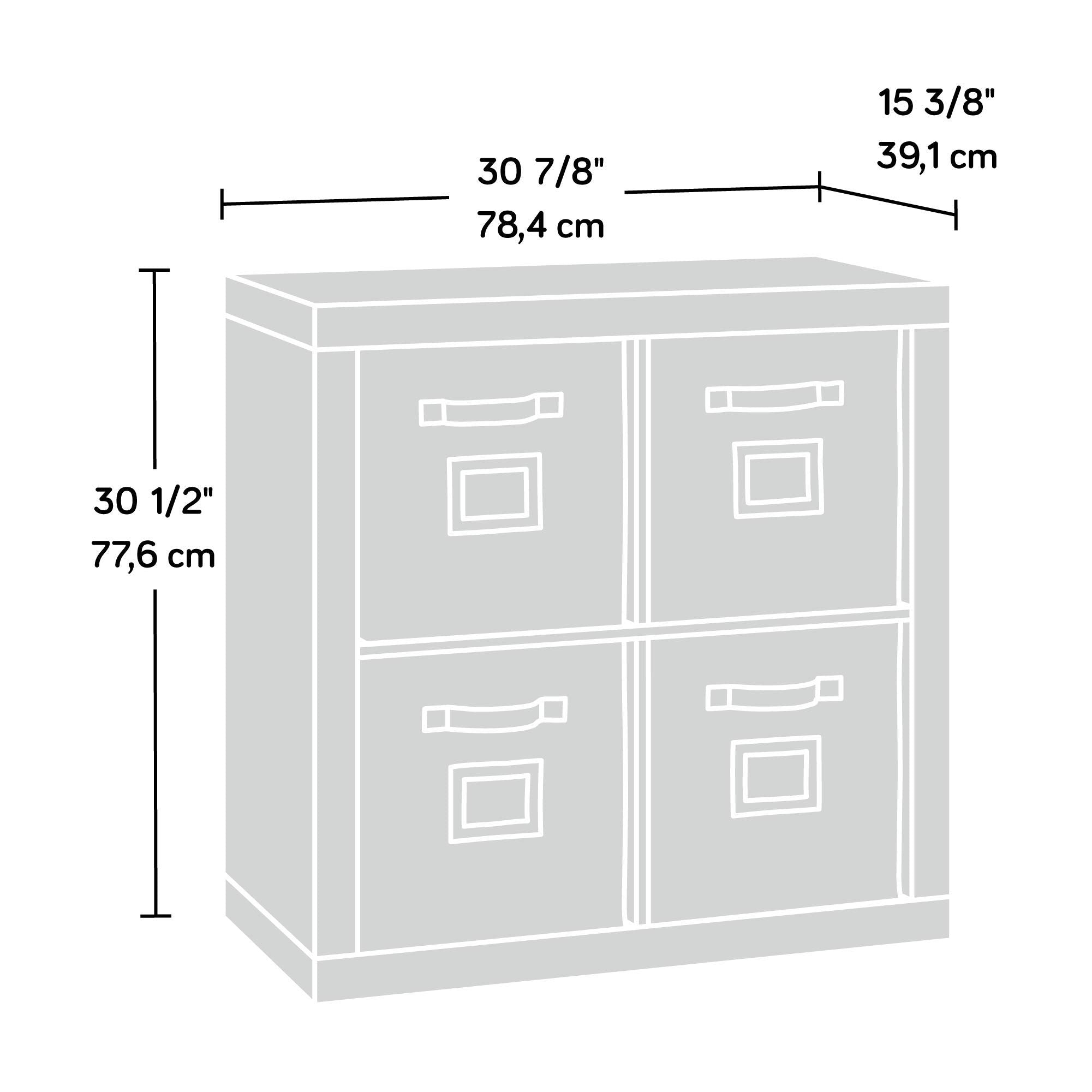 Sauder Stow-Away 4-Cube Organizer, in Smoked Oak Finish