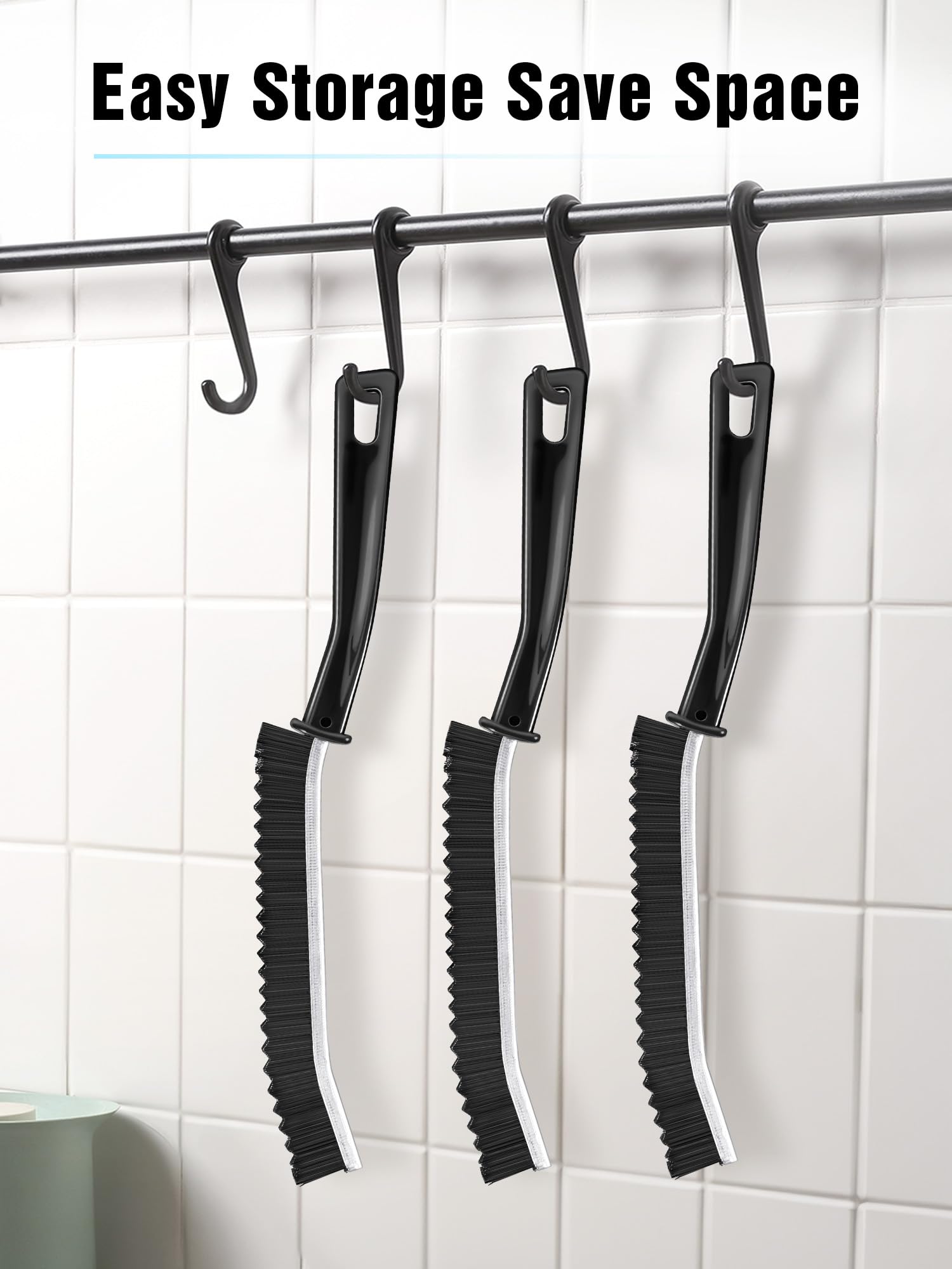 Tinerray 3 Pack Cleaning Brush - Hard Bristle Crevice Cleaning Brush,Multifunctional Gap Small Cleaning Brush,Cleaning Tools for Bathroom,Kitchen,Livingroom,Grout,Window, Vehicle, Faucets,Toilet