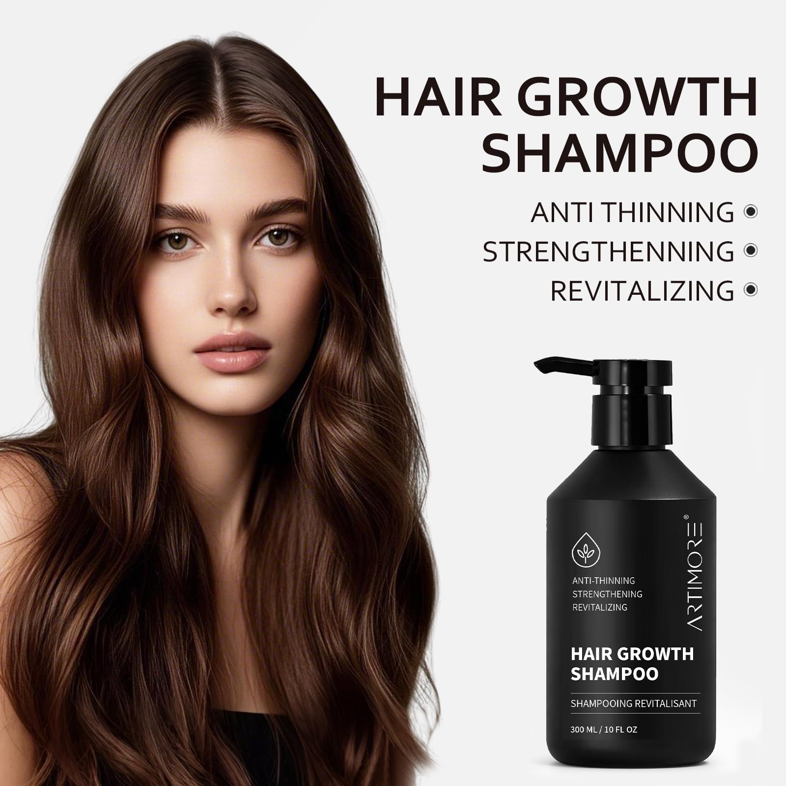 Biotin & Rosemary Hair Growth Shampoo for Thinning Hair for Women, Hair Loss Shampoo for Men, Nourishes Scalp with Natural Ingredients 300 ml