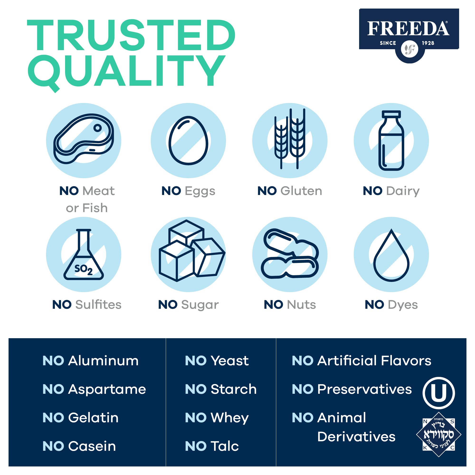Freeda Multivitamin - Iron Free Ultra Freeda - Kosher Multi Vitamins Supplements for Women Health - Men’s Vitamins for Men Health - Multivitamins for Men & Women Adult Vitamins Multivitamin (360)