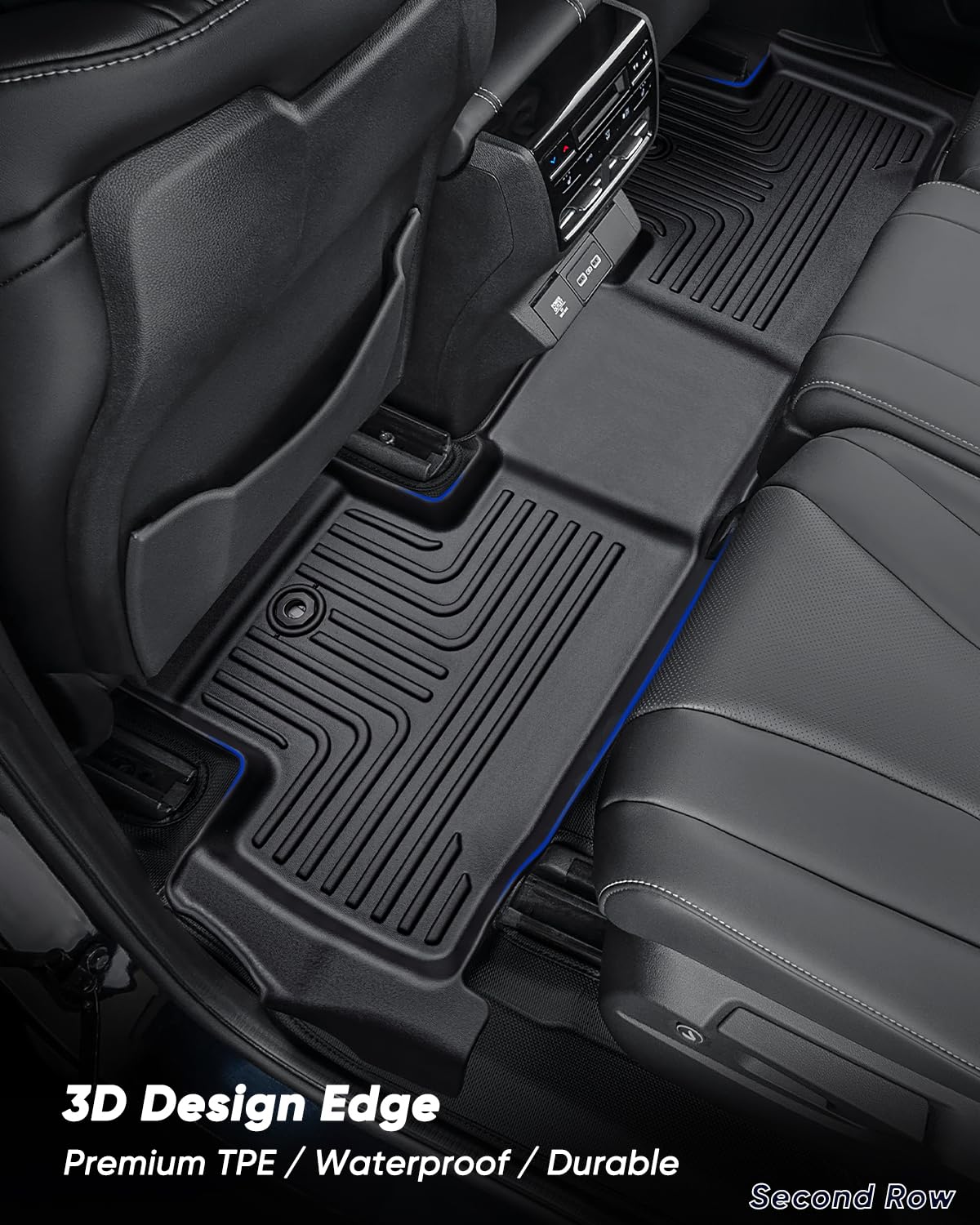 Drcarnow for Acura MDX Floor Mats 2025 2024 2023 2022, Custom Fit 7 Seat 3 Rows with Cargo Liner,All Weather Guard Waterproof Car Mats TPE Rubber Floor Liners Full Set for MDX 2022-2025 Accessories