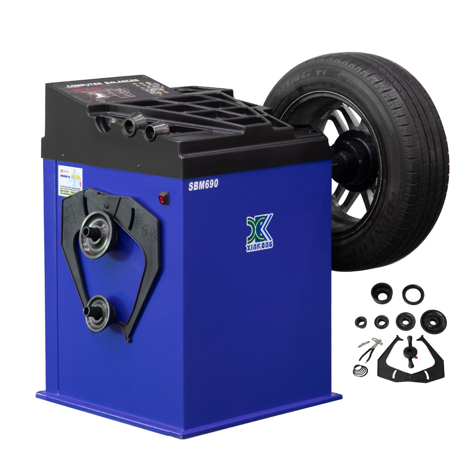 CHIEN RONG XK-New 2.0 Horsepower Tire Changer Wheel Changers Machine Balancer Rim Clamp Combo 950 690/36 Month Parts Replacement
