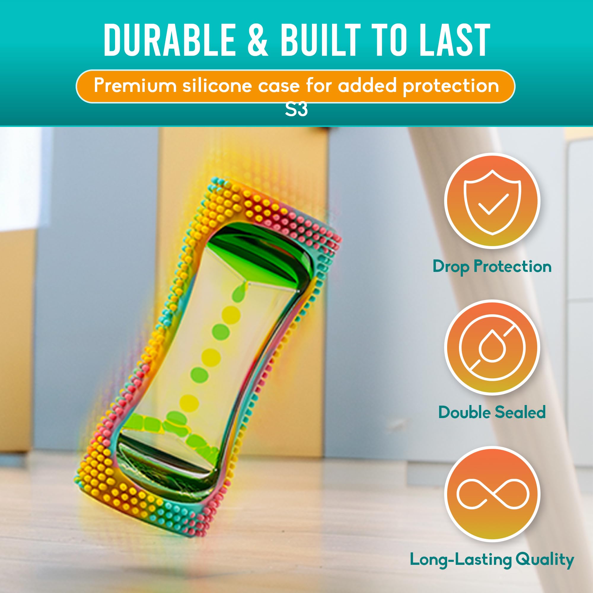 BUNMO Liquid Motion Bubbler Sensory Toys - Sensory Stocking Stuffers for Kids - Rainbow and Liquid Motion Bubbler Sensory Toys - Sensory Stocking Stuffers for Kids - Glow in The Dark