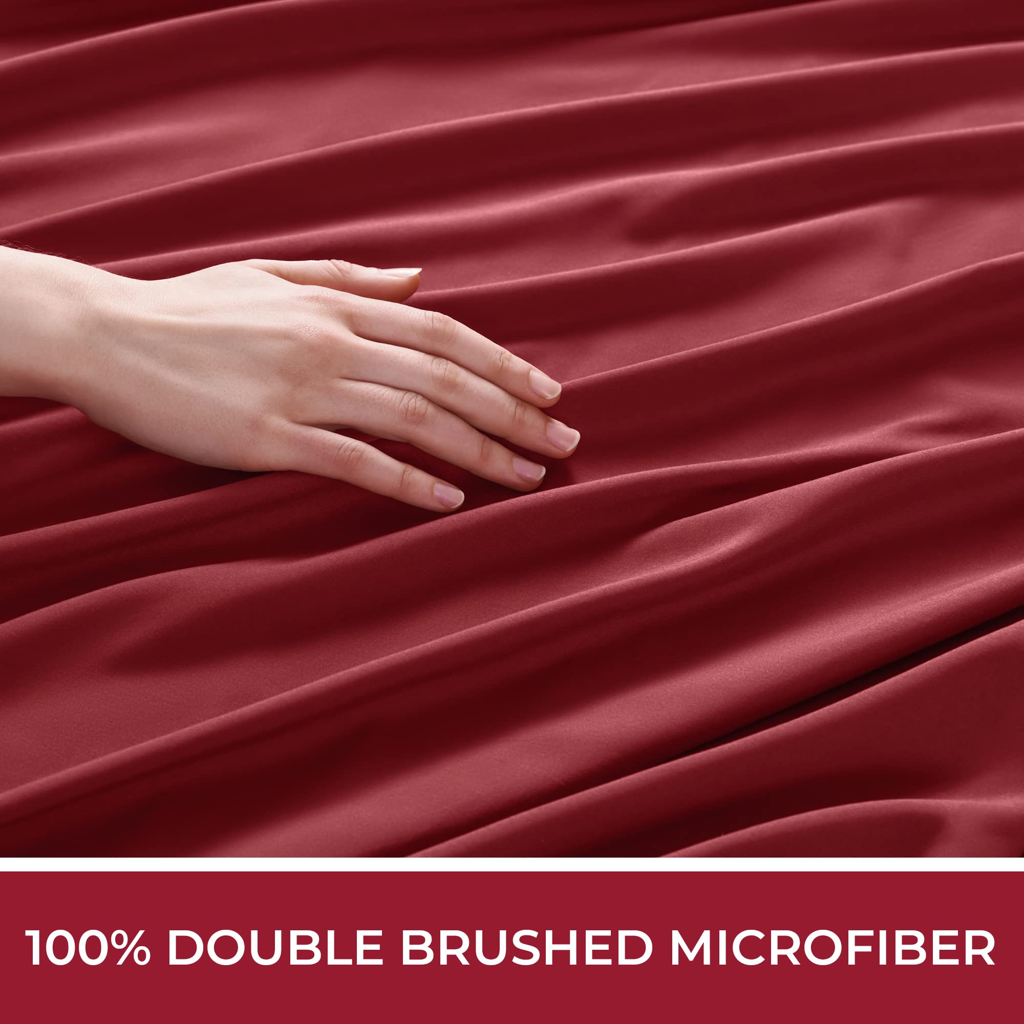 Mellanni Bed Skirt Twin XL Size - Bed Skirting - 15-Inch Tailored Drop Pleated Dust Ruffle - Hotel Luxury Bedding - Wrinkle, Fade, Stain Resistant - 1 Bedskirt (Twin XL, Brick Red)