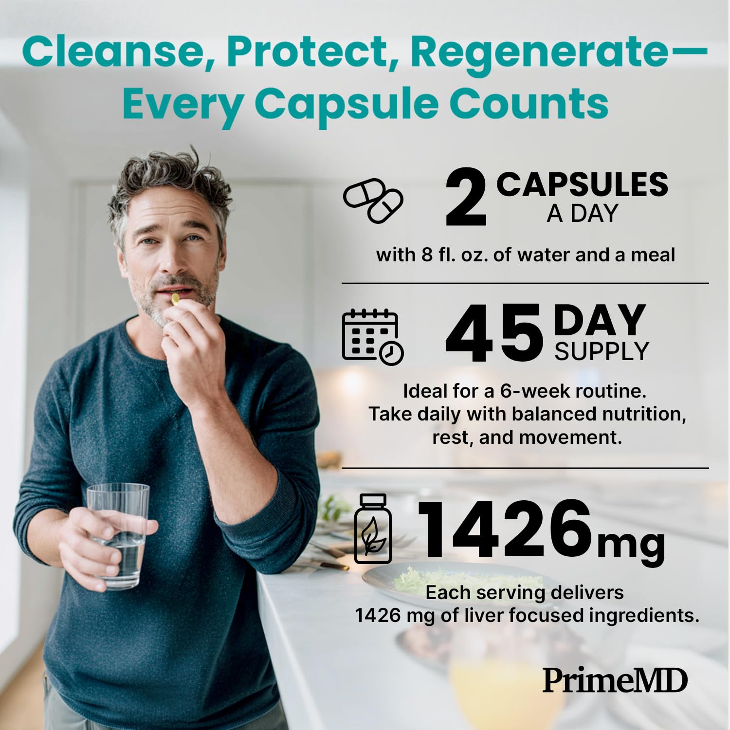 32-in-1 Liver Support Supplement with Milk Thistle, Silymarin, Artichoke Extract & Beetroot Powder – Comprehensive Wellness Formula – 1426mg (90ct)