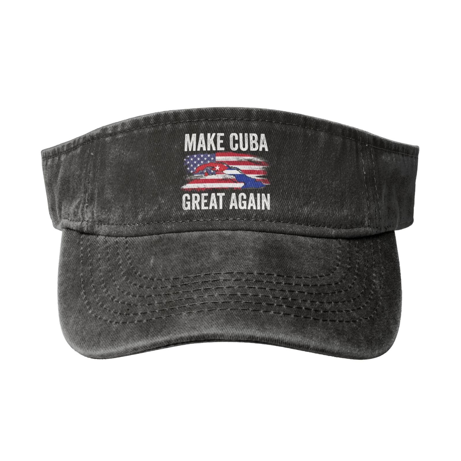 Cuban Make Cuba Great Again Sunscreen Visor Cap Baseball Cap Black