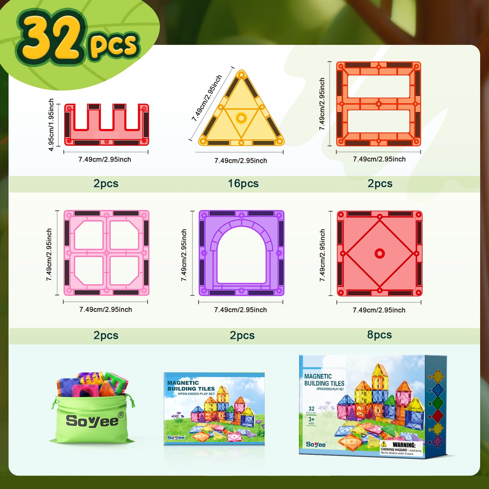 Magnetic Tiles Toddler Toys Magnetic Building Blocks for Kids Ages 3-12 STEM Educational Toys for Girls & Boys Sensory Toys for Kids with Autism Classroom Must Haves Easter Basket Stuffers for Toddler