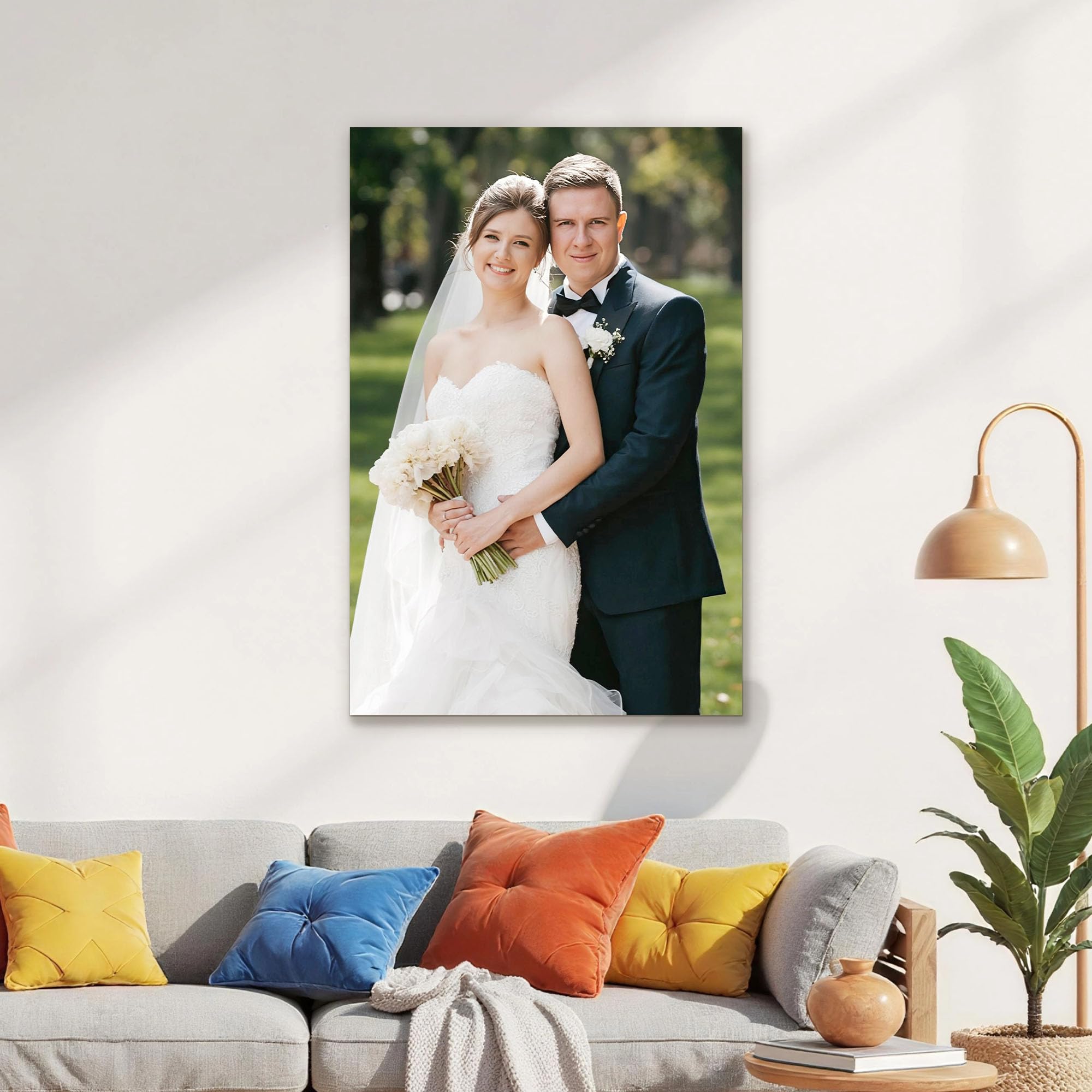 GagetElec Custom Canvas with Your Photos, Personalized Canvas Wall Art, Couple Canvas Prints, Leave Behind Eternal Moments of Love, Photo Prints for Bedroom & Living Room Decor (16" X 24")